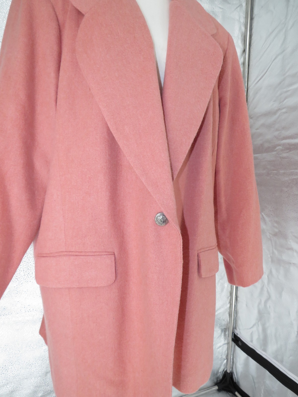 Vintage Venezia Vitale Dusty Rose Wool‑Blend Tailored Overcoat Quiet Luxury