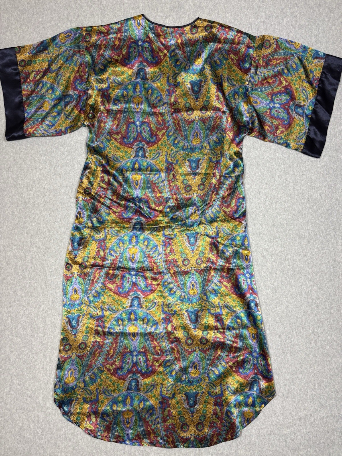 Vintage R Michael Alan Multicolor Mumu Silky Large Sleeves Size Medium