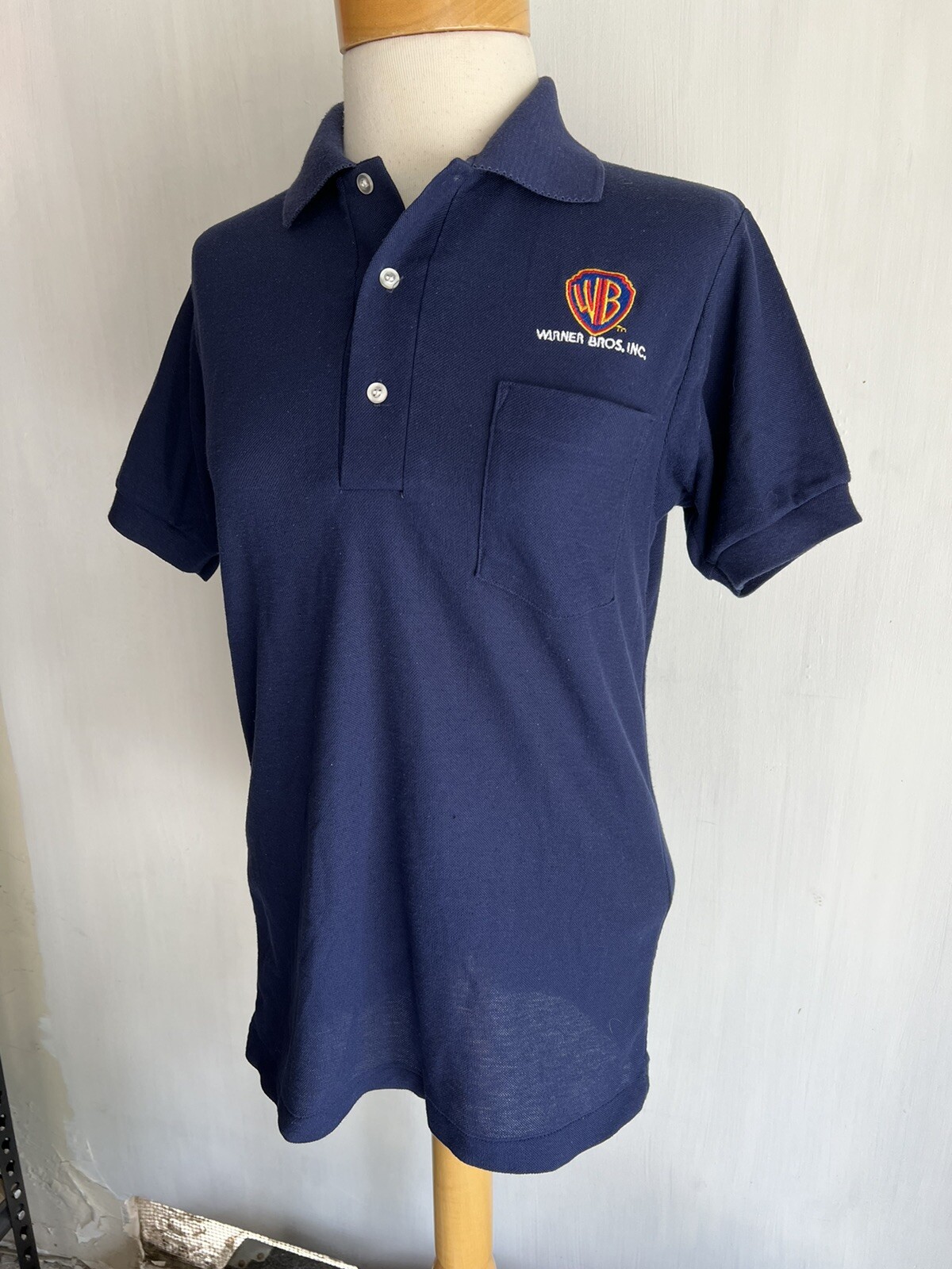 WARNER BROS STUDIOS Official Women’s Vintage 90s STAFF Polo Shirt Size Medium
