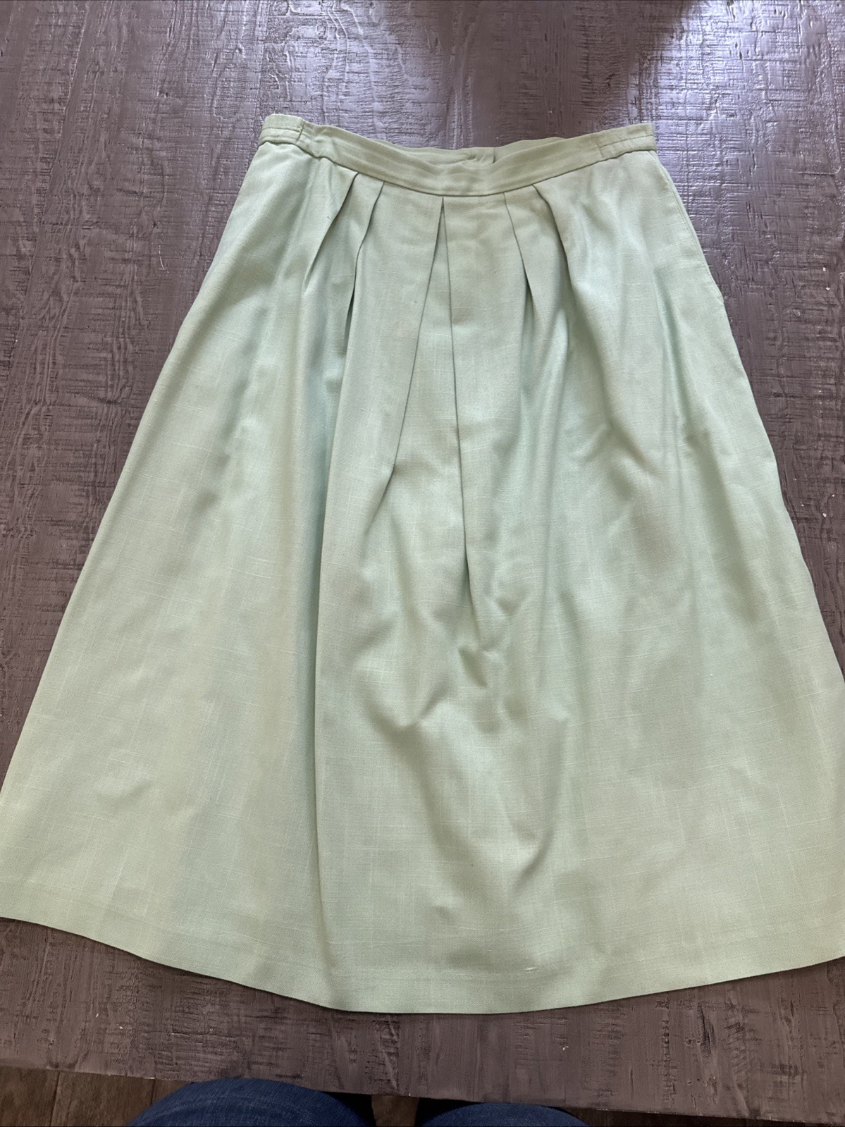 Vintage E.H Woods Skirt suit set Light Green Size 16 jacket shirt skirt Lined