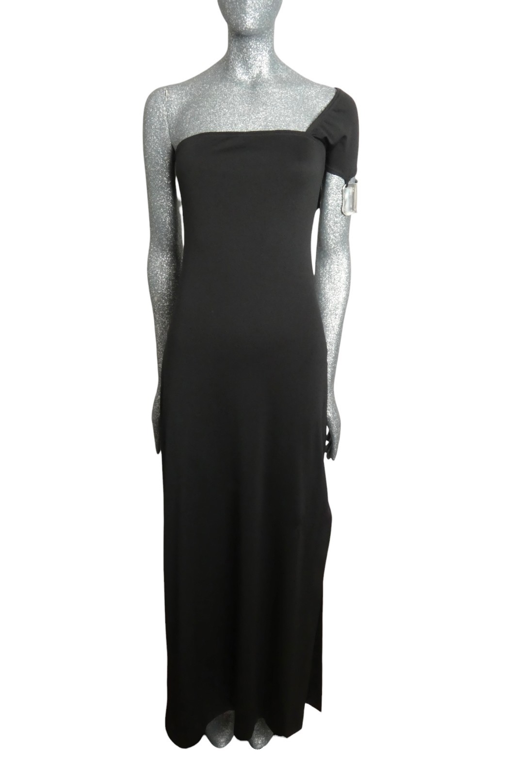 RUDI GERNREICH – 1975 Silver Cuff & Jersey Maxi Dress, Size-4