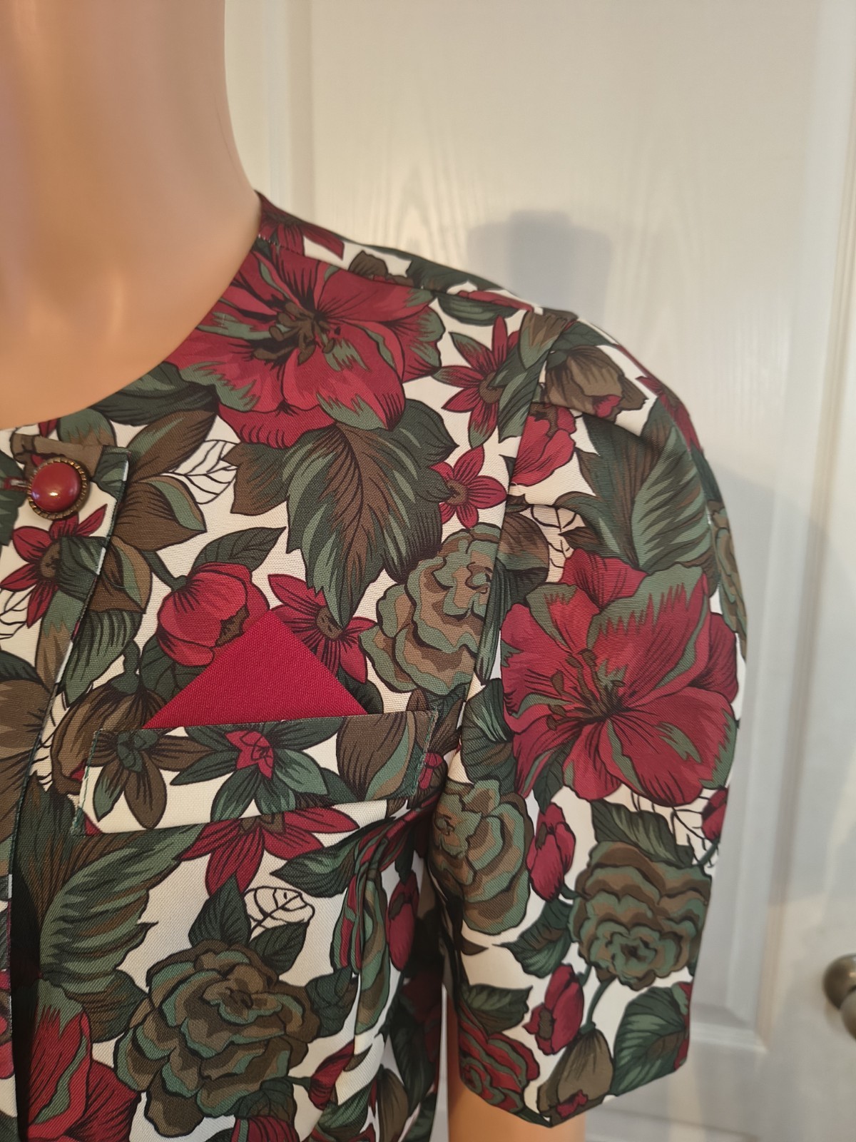 Vintage Christmas Cottagecore Farmhouse Cabincore Jacket Top Approx Size M -DP34