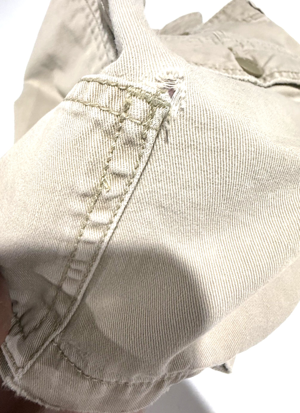 Abercrombie And Fitch Mini Shorts Khaki Cargo Woman 6 Grunge Y2K Preppy Vintage