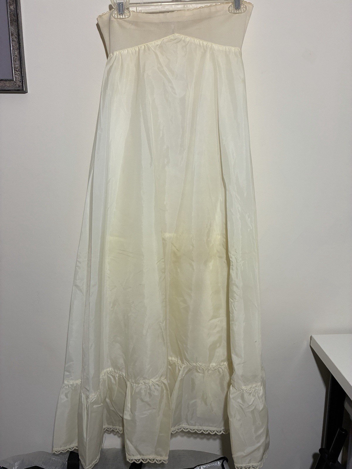 VTG Darling Wedding Prom Crinoline Tulle Layer Nylon Underskirt Petticoat SZ 10