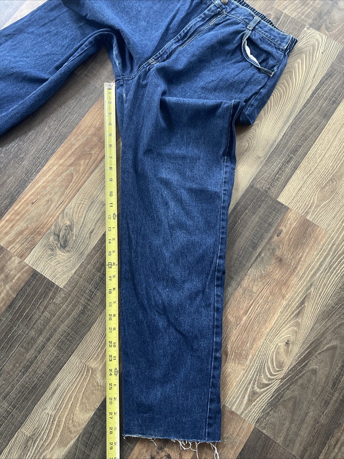 Pizzazz New York Paris Blue Jeans Elastic Waist Talon 42 Zipper size W30 L28.5