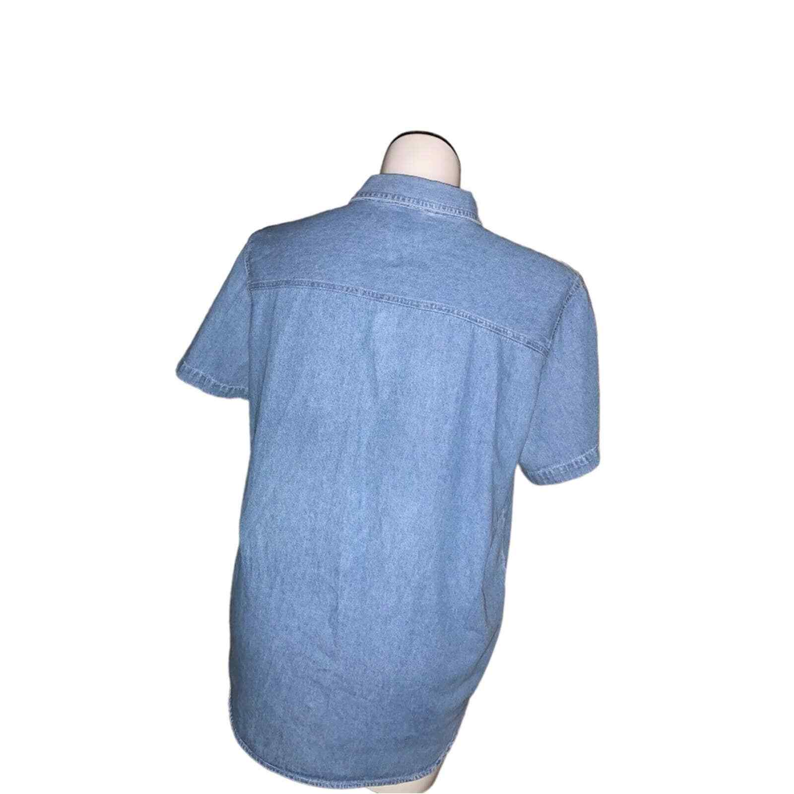 Just My Size Denim Vintage Cottage Core Shirt, Size 14W/16W