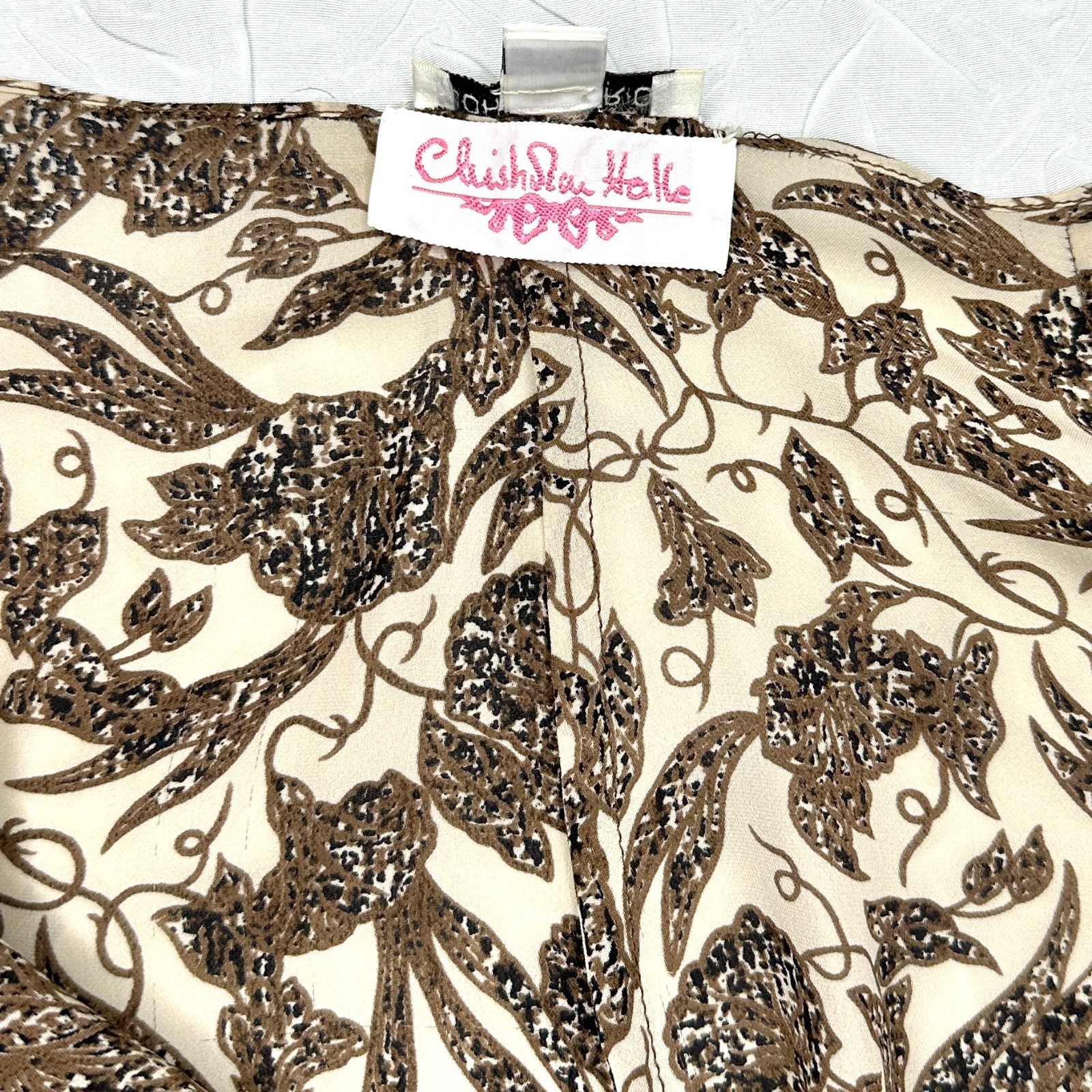 Vintage John Patrick 100% Silk Sarong Size 4 Elevated Beach Resortwear Botanical