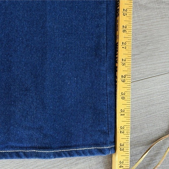 Gloria Vanderbilt Vintage High Rise Straight Leg Indigo Jeans White Stitching 6