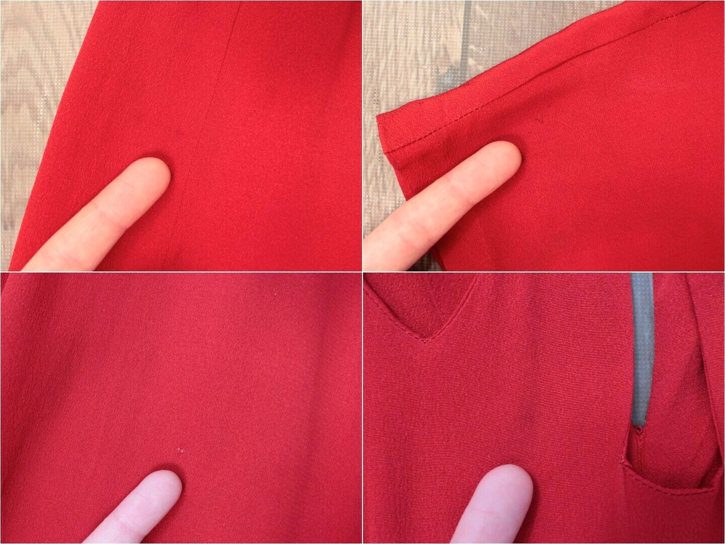 Vtg Women’s 50s Red Rayon Keyhole Neckline Dress 1950s Pleated Skirt Gay Gibson