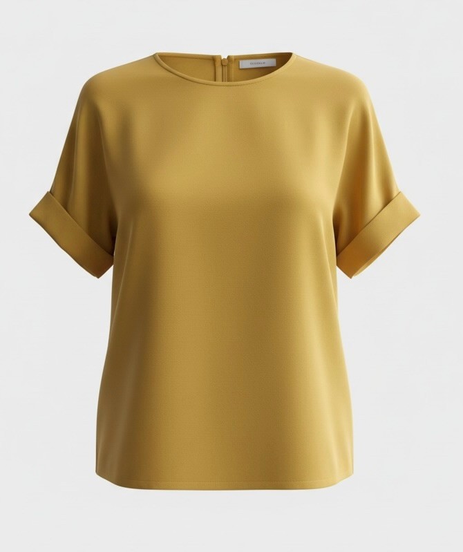 YVES SAINT LAURENT Rive Gauche Vintage Mustard Yellow Top fits AU 8 VGC 1980’s