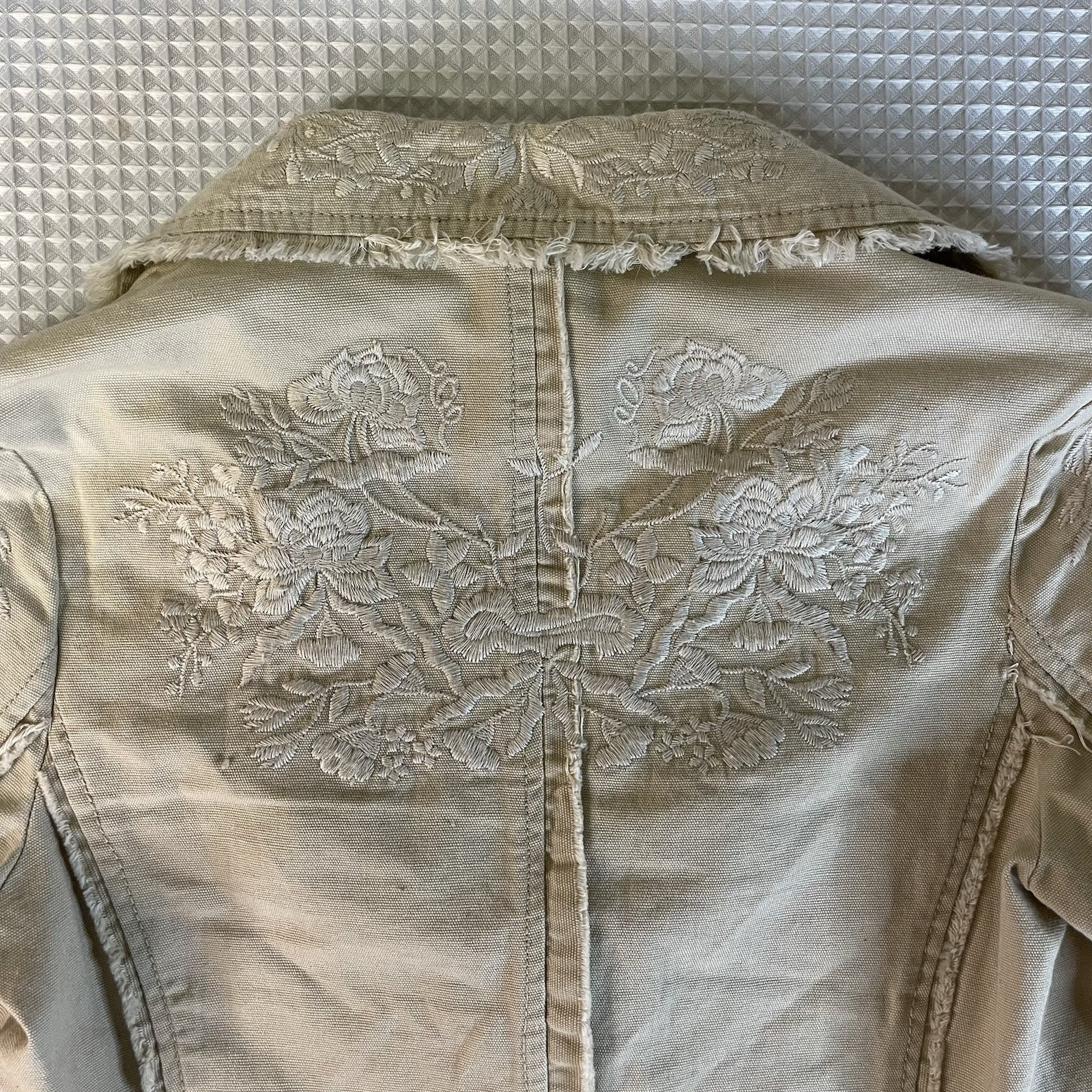 Vintage Y2k Miss Me Pink Embroidered Western Boho Blazer Jacket Size Small