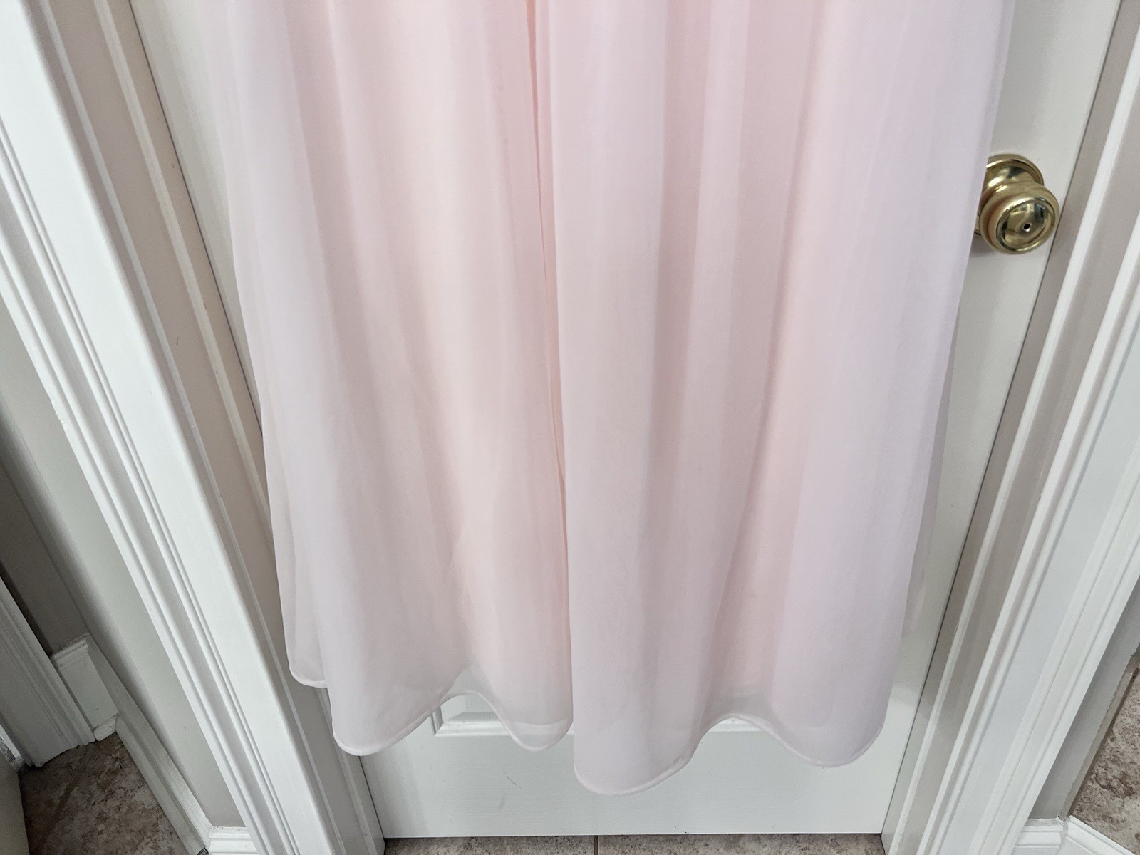 Vintage Shadowline Pink Nylon and Chiffon Long Peignoir Set Size S