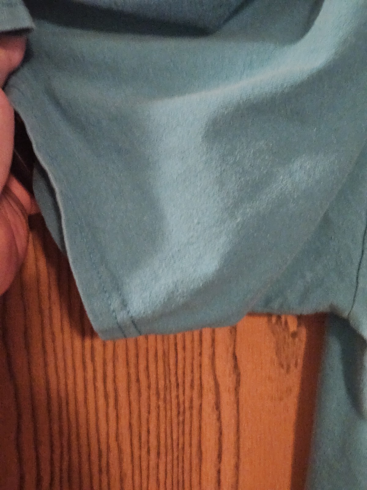 VTG 90s Hanes Her Way Blank T-Shirt XXL Teal Aqua Blue Made in USA Fabric