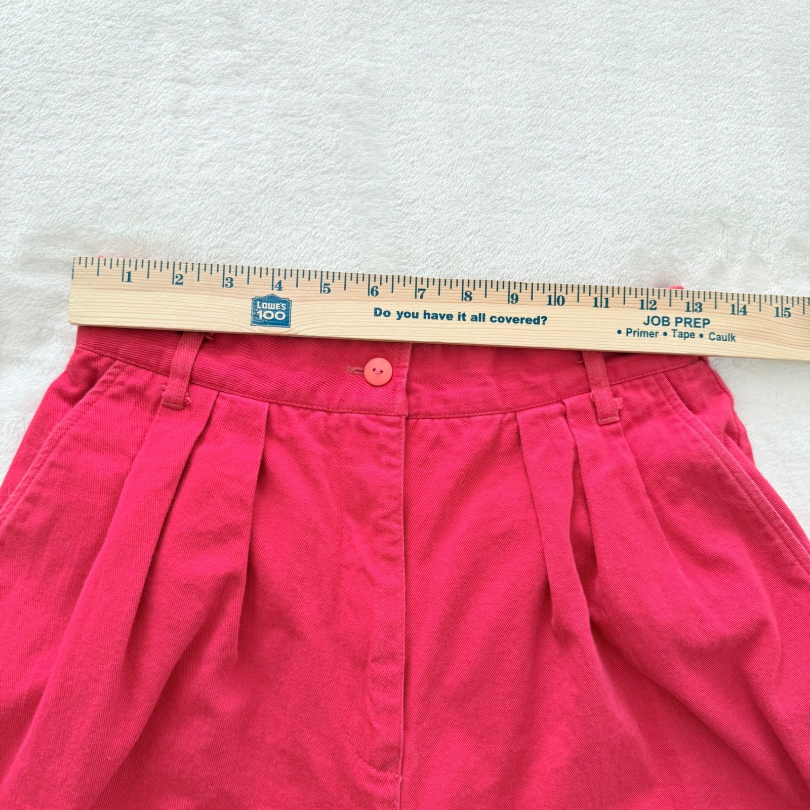Vintage Rafaella Pink High Waist Pleated Pants Womens 10 100% Cotton Made Greece