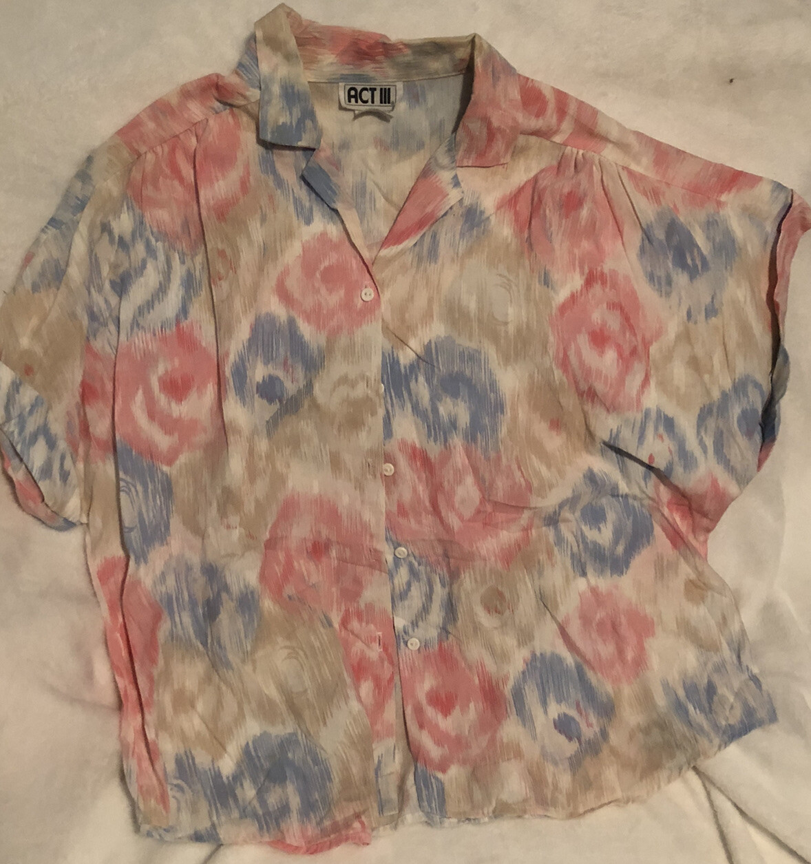 Vintage Act III Women’s Top Multicolored 18 Sh1