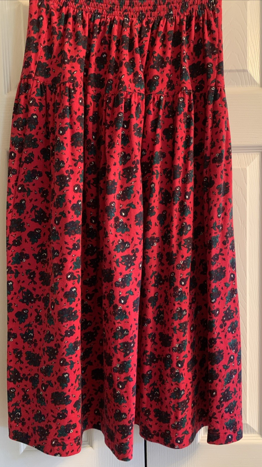 Birch Bros. The Eagle’s Eye S Vtg Elastic Waist Maxi Skirt AOP Flowers