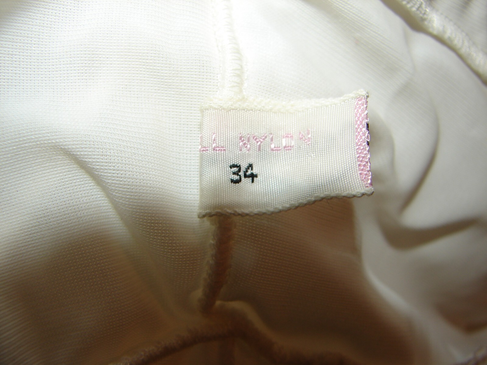 Vintage Shadowline Sheer Chiffon 2 layer White Wedding Nightgown Size 34