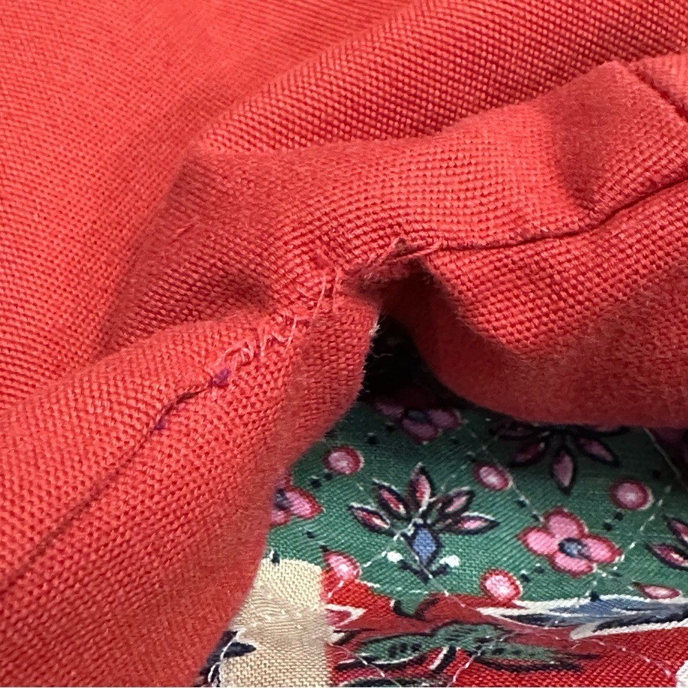 Vintage Handmade Quilted Patchwork Jacket Hooded Tie Front Cottagecore Boho