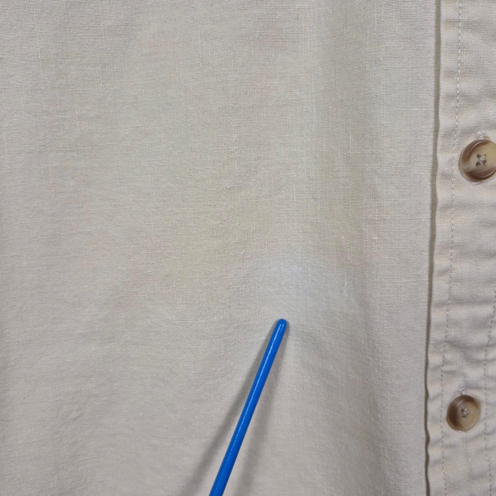 Vintage Banana Republic Safari Shirt Cotton Short Sleeve Beige Tan Utility Sz 6