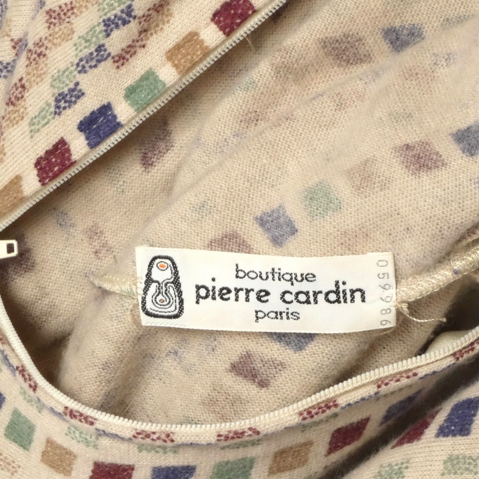PIERRE CARDIN HAUTE COUTURE – 1980 Wool Knit Hoop Dress, Size-4