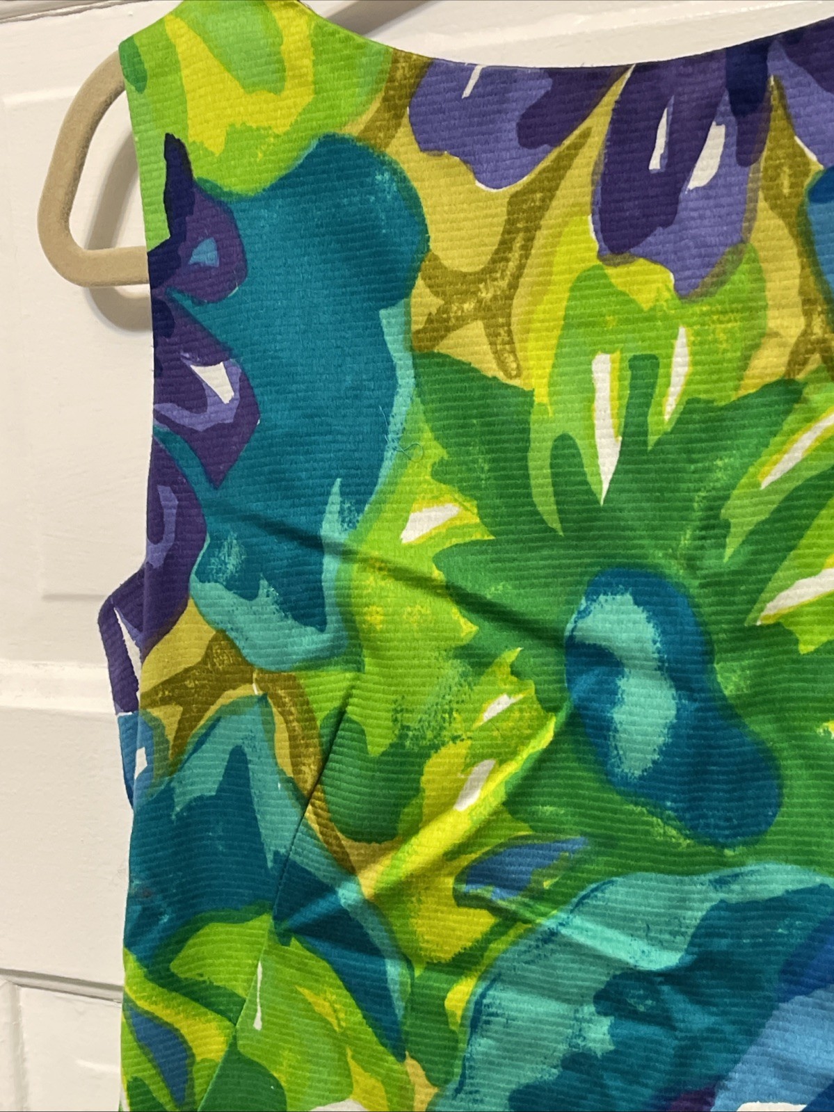 Vintage Kalama Fashions Hawaiian Sexy Maxi Dress sz14 Floral Tropical Side Slit
