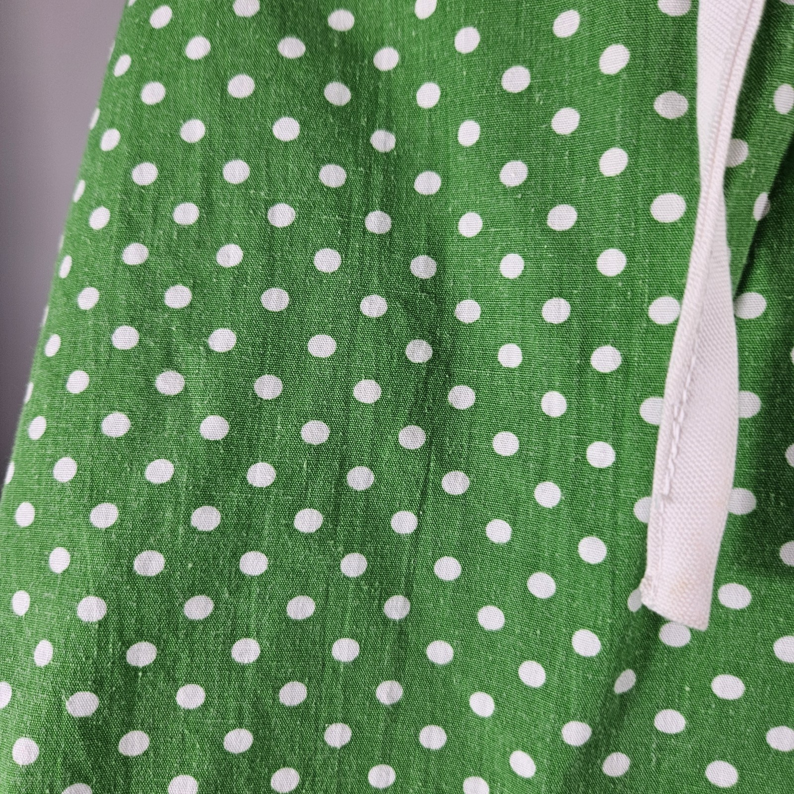 RETRO VINTAGE 1970S AUSTIN HILL *REVERSABLE* WRAP SKIRT GREEN POLKA DOT/ STRIPES