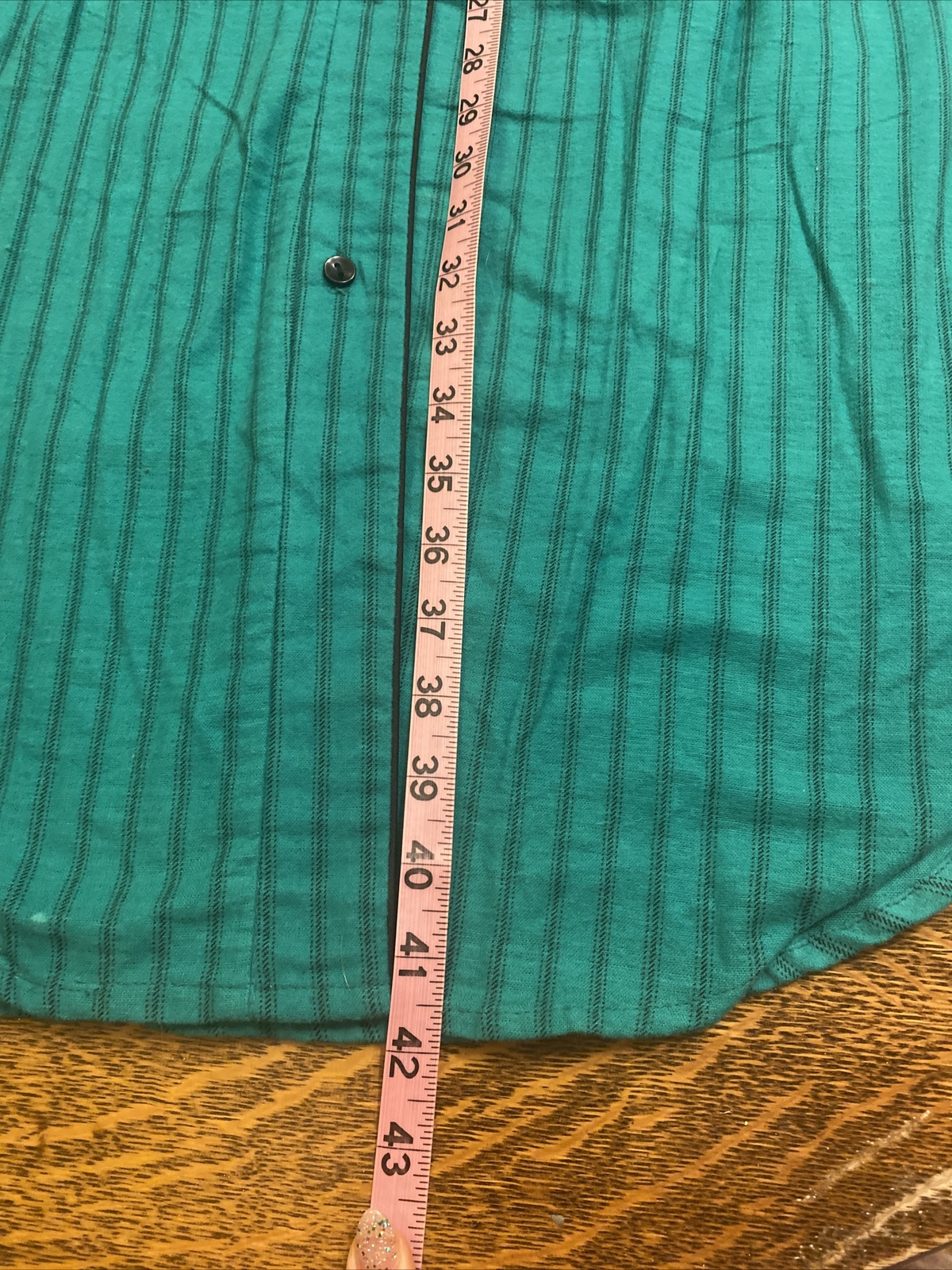 VTG 90s ESLEEP Basestation Nightgown Pajamas Women’s S Green Striped Baseball