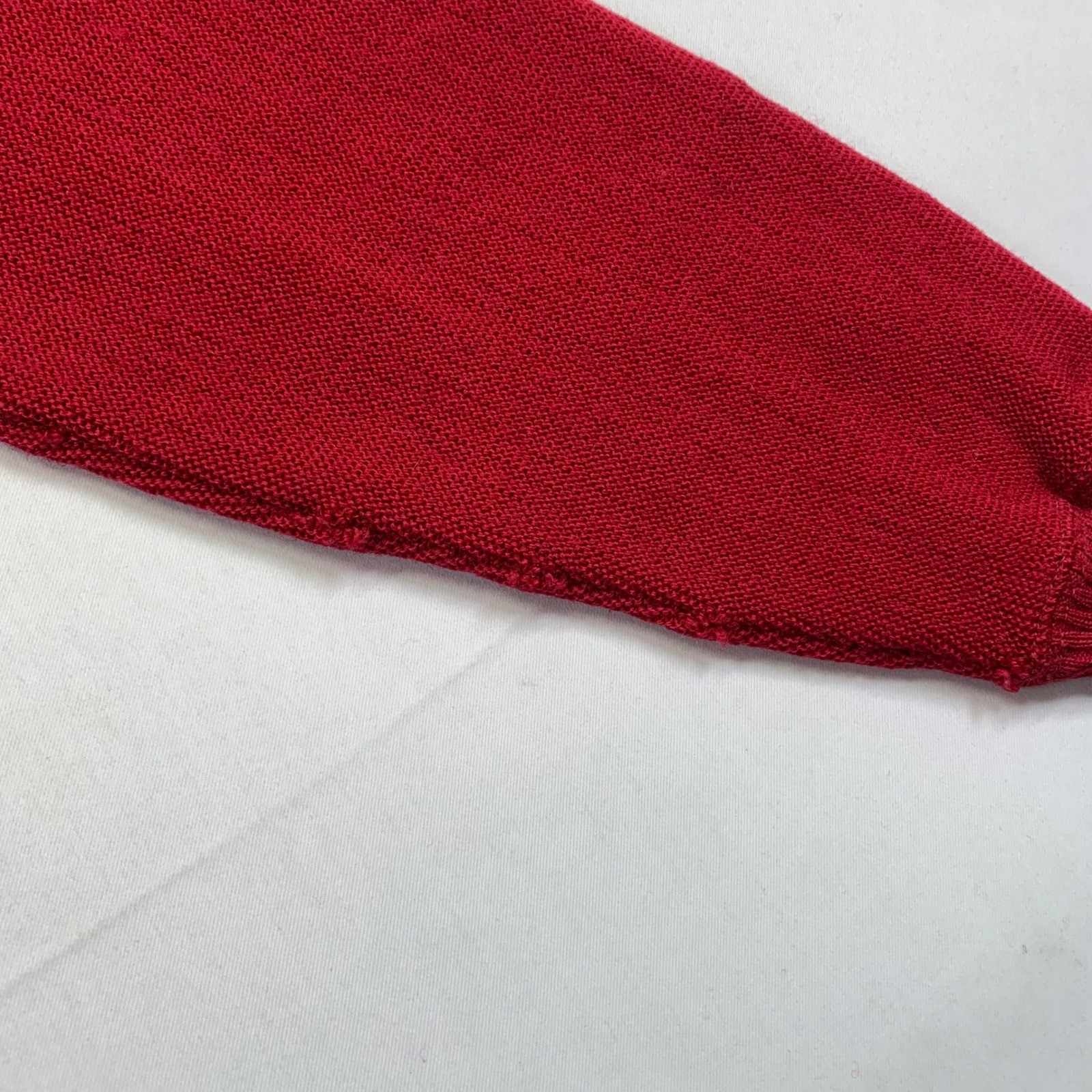 Vintage SXM Penguin Seattle Knitting Mills Cardigan Sweater Medium Wool Red