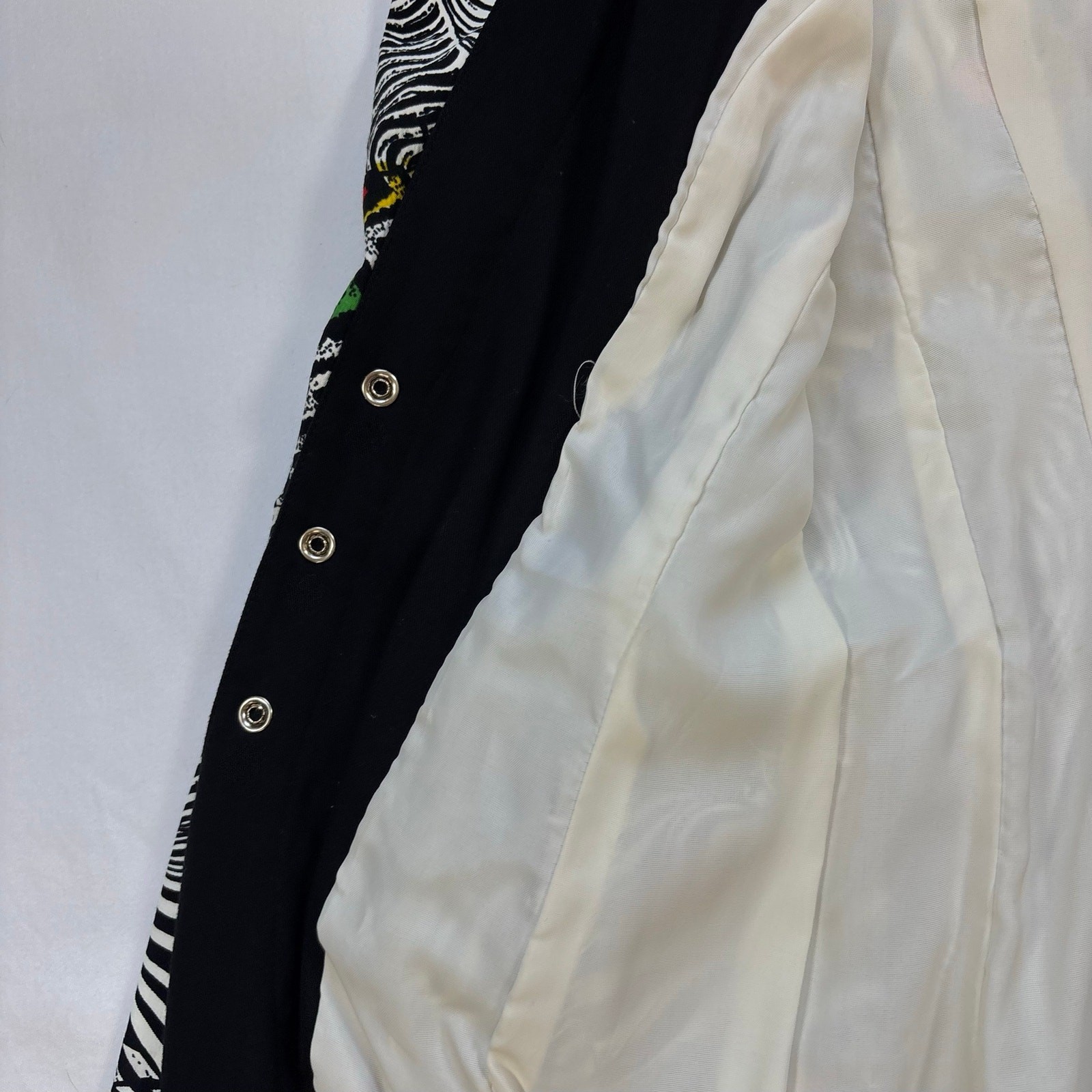 1980s IIF Zebra Geometric Print Skirt Set Blazer Car Wash Fringe Mini Two Piece