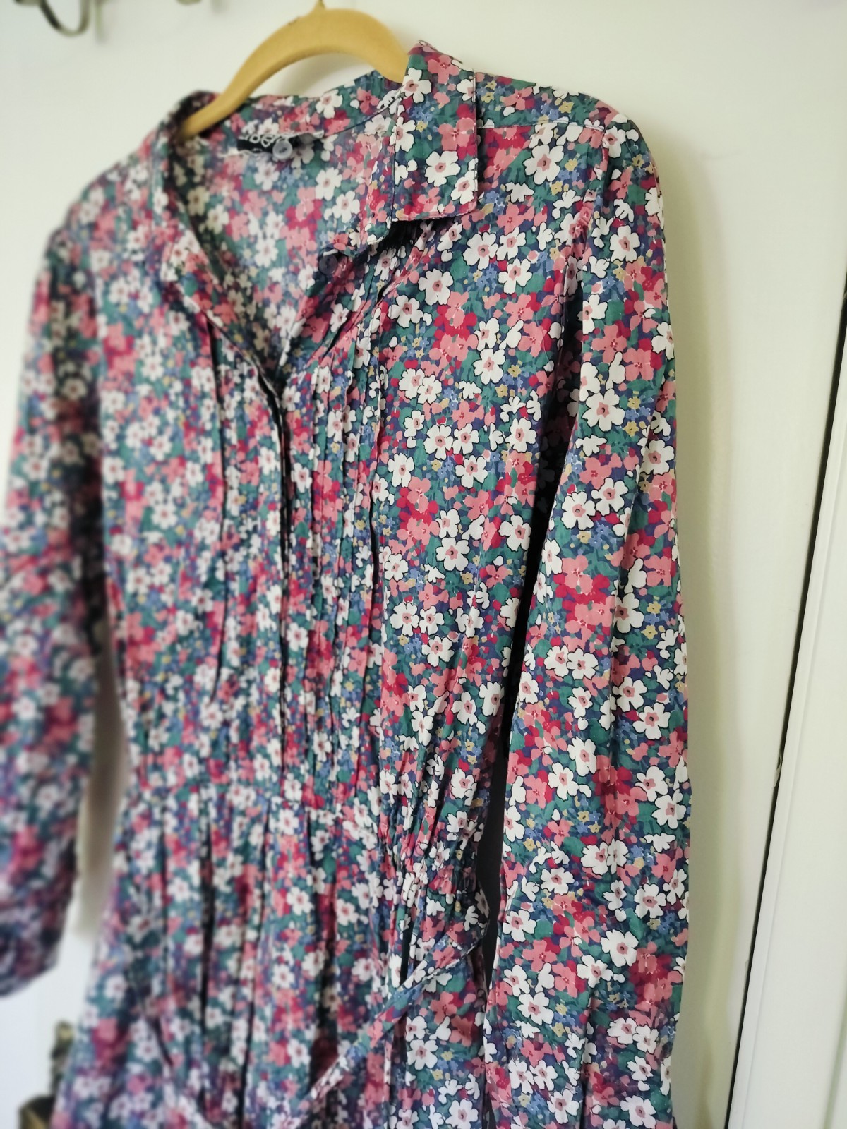 Liberty of London Vintage 70s 100% Cotton Calico Floral Dress Made in England
