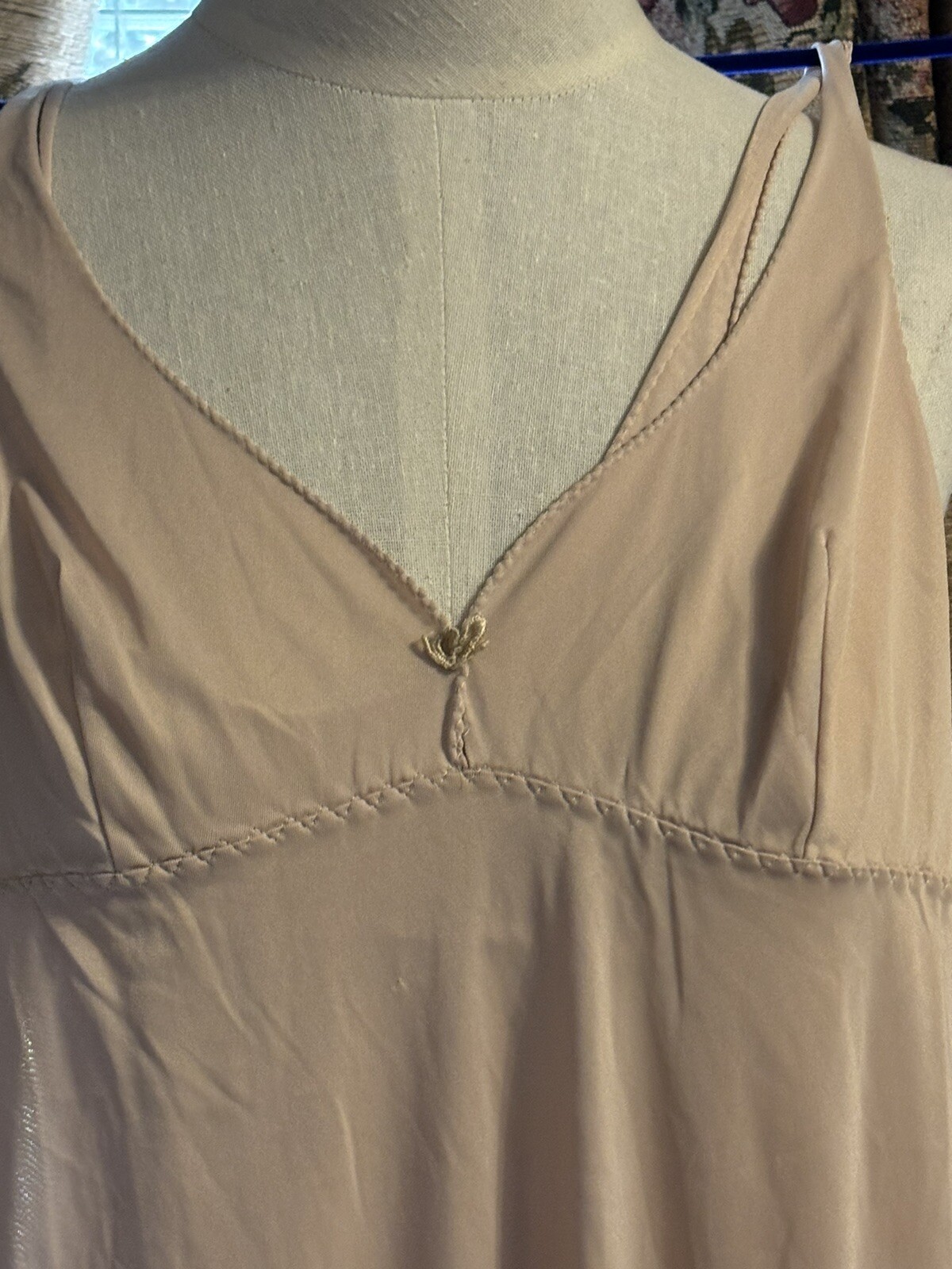 Formfit Rogers Women Tan USA Tan Slip/ Nightgown Sz 38 Tall 16-18