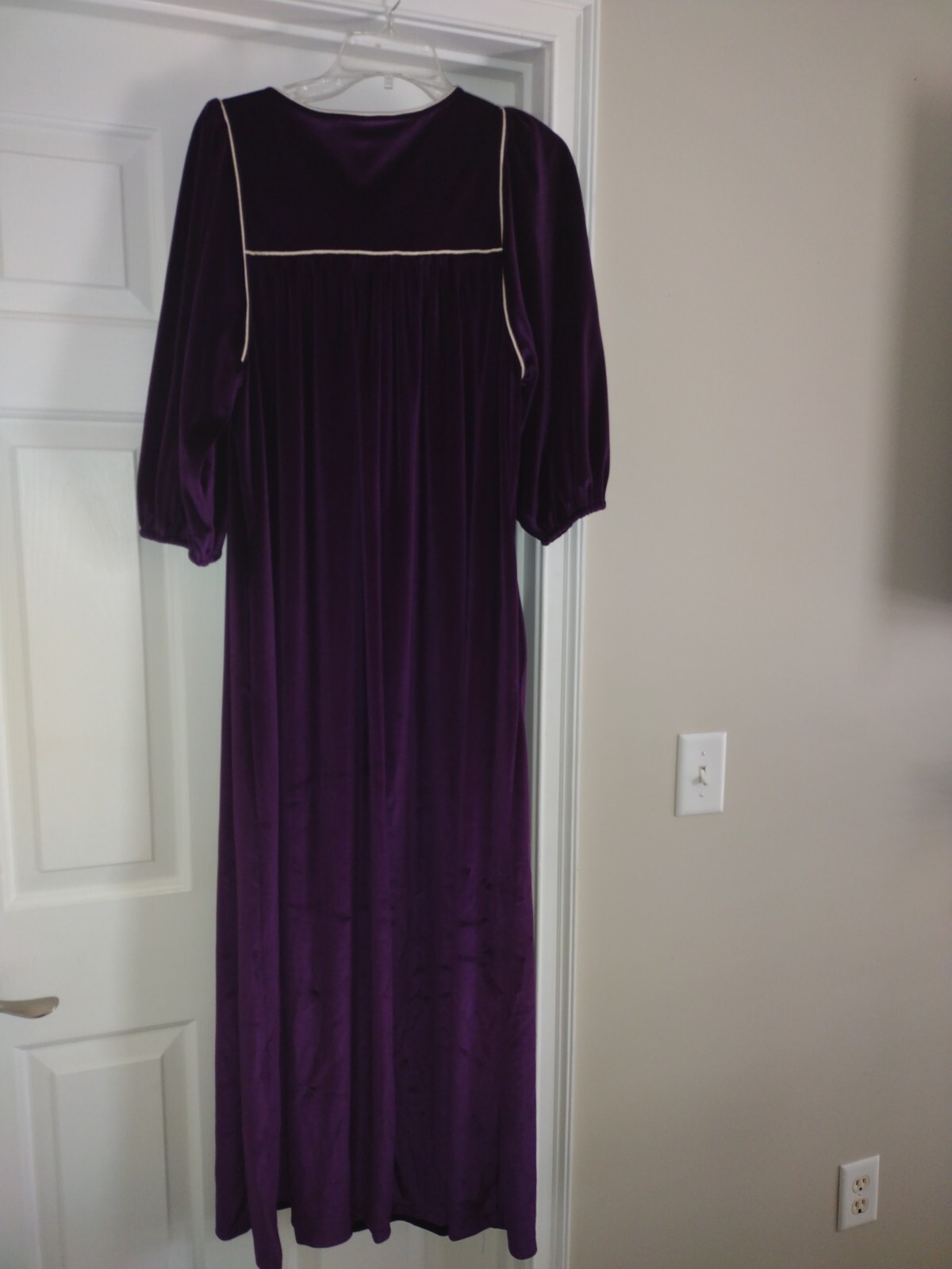 Velvet Louisa Purple Long Gown Med 12 – 14 Made in USA