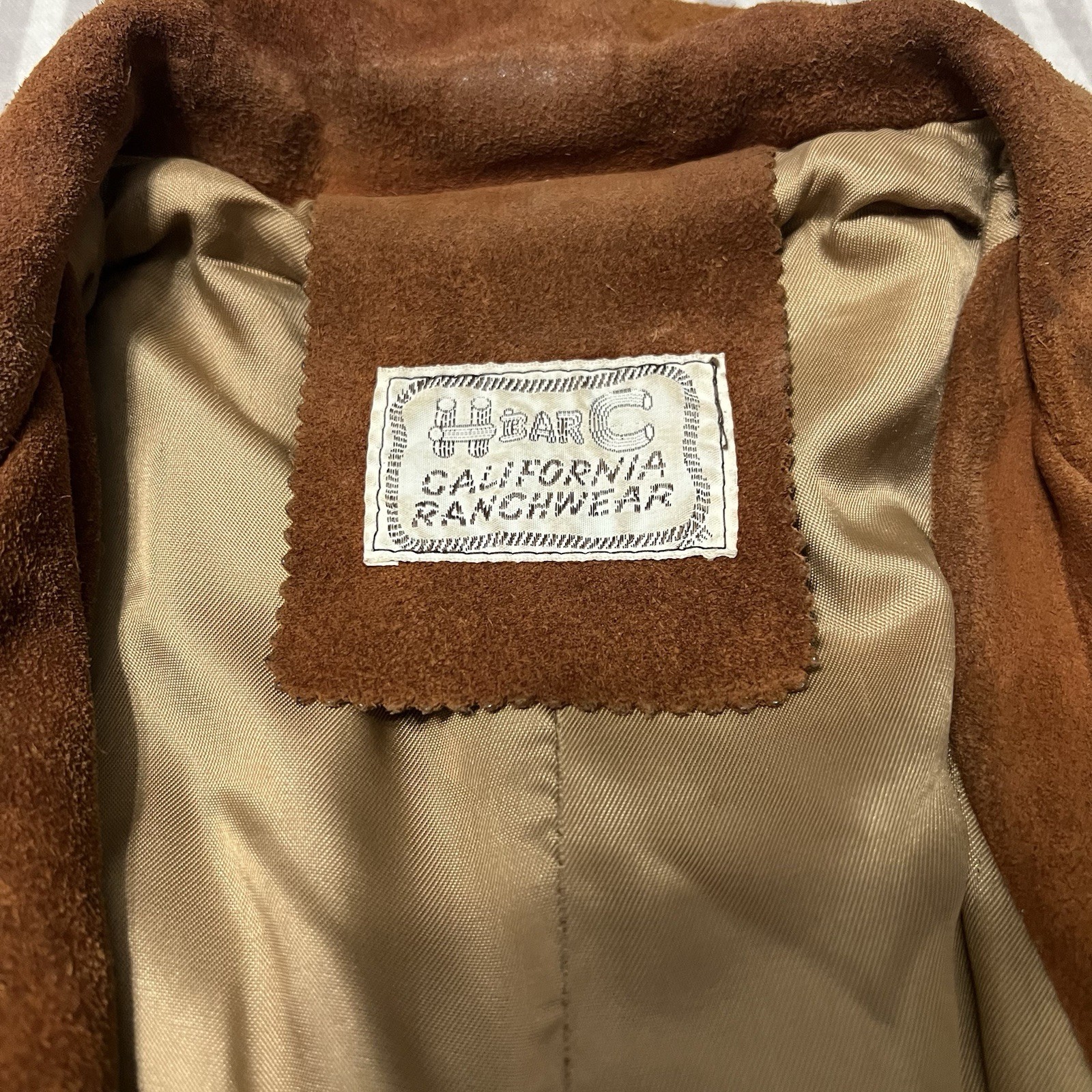 Vintage H Bar C Western Jacket Suede Leather California Ranchwear 1980s