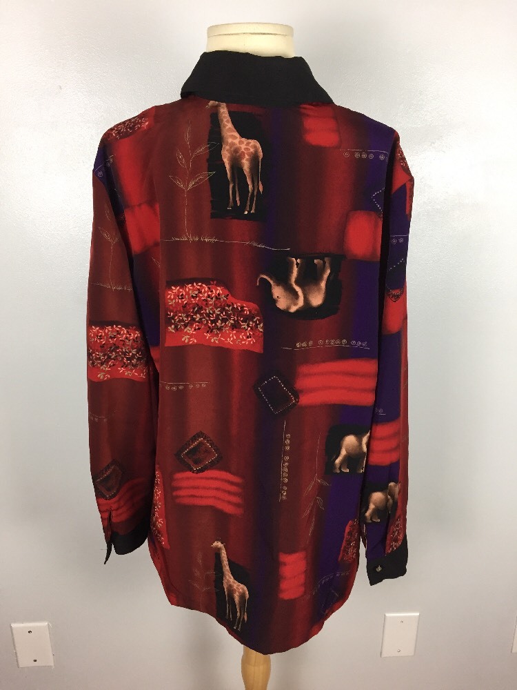 Vintage Unique Animal Print Shirt, Light Jacket, Drapers And Damon’s, Large