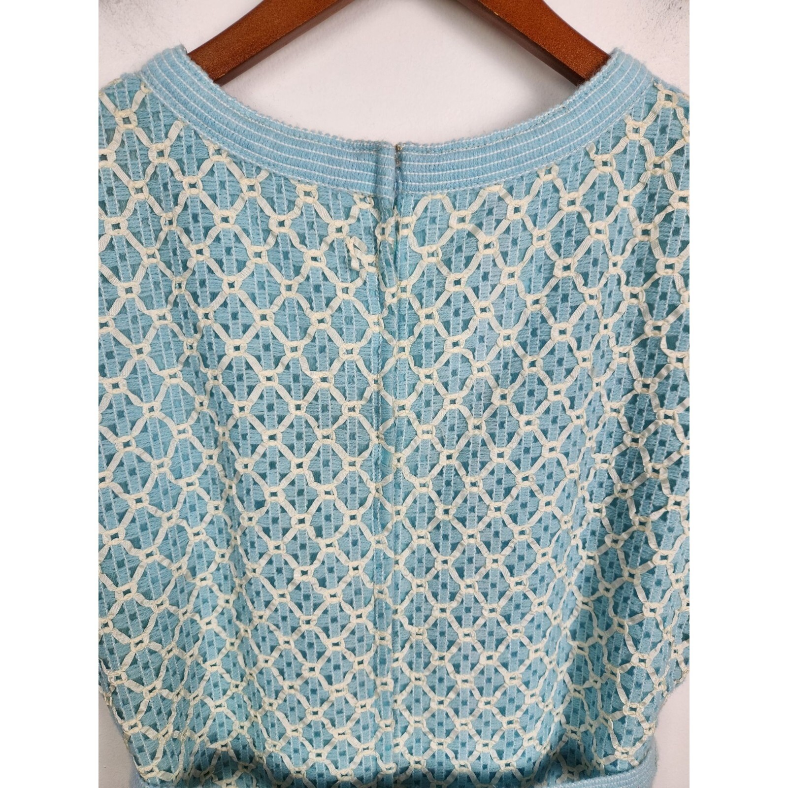Vtg. 1960’s Mary Roberts New York Sz. S Union Made Ribbon Detail Dress