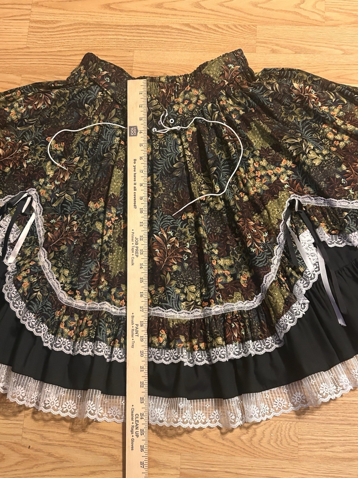 Vintage Fun&Fancy Originals Square Dance Floral Outfit Circle Skirt Sz XL