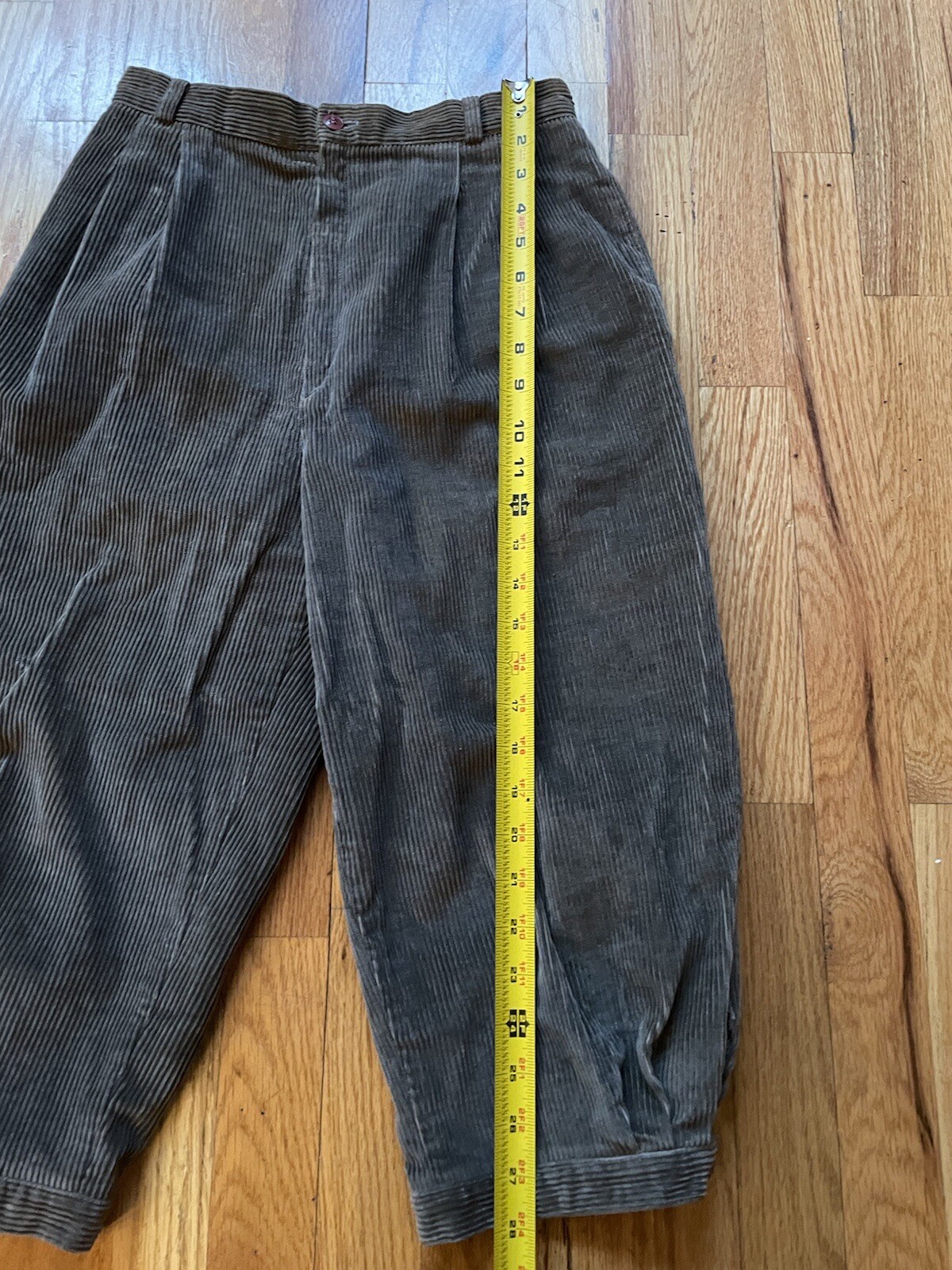 Vintage Happy Legs peddle pusher pants corduroy grey/brown 24”