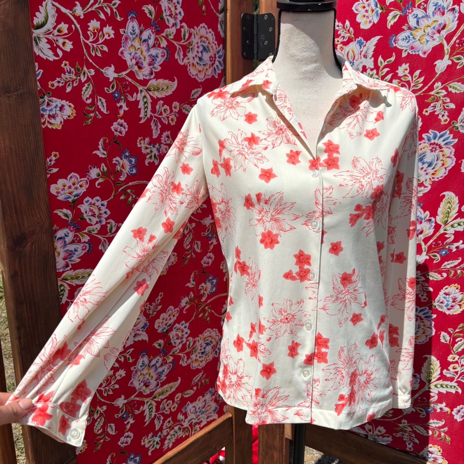 Vintage Floral Western Prairie Floral Button Down Women’s Size M-L