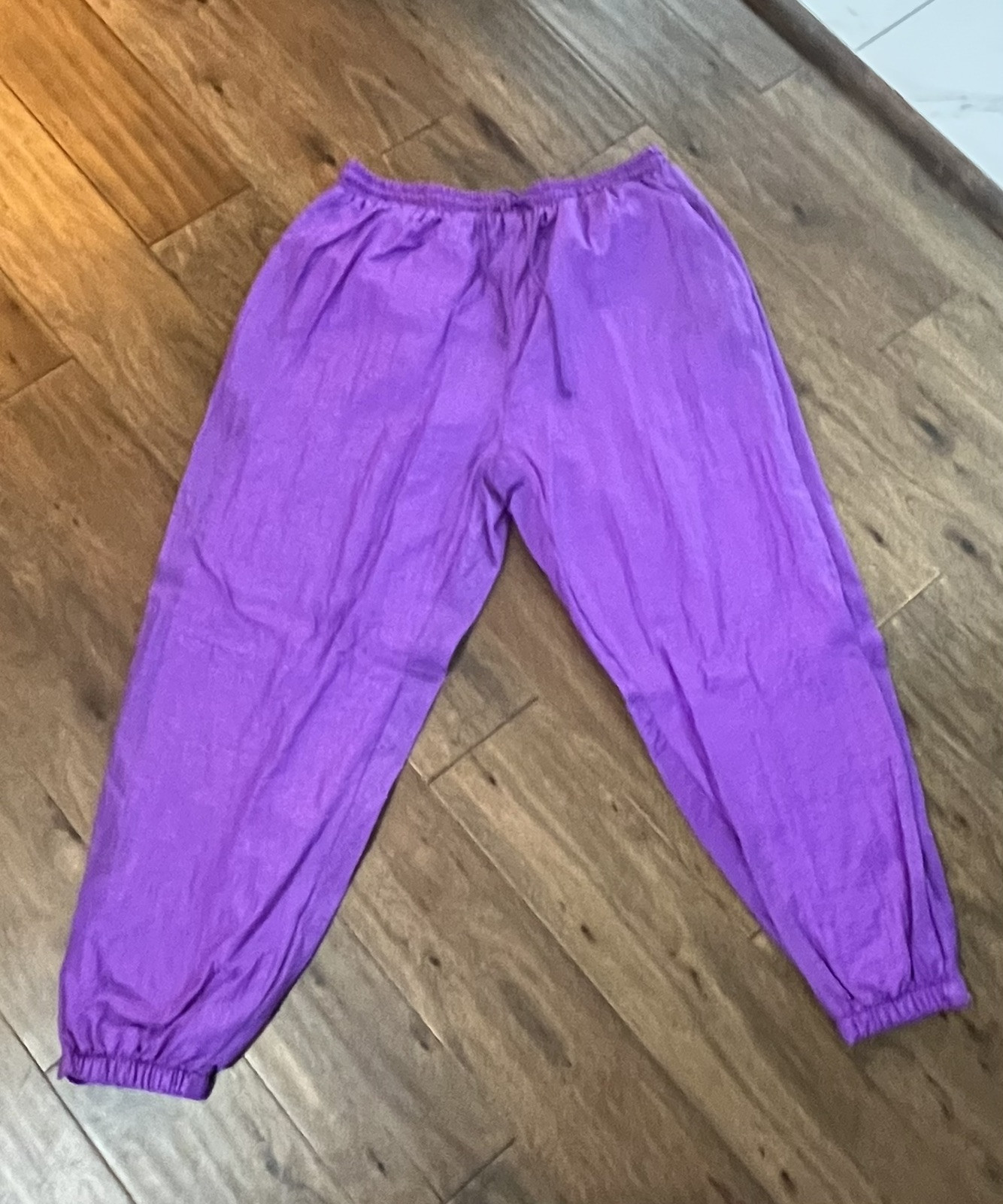 Vtg 80s NOUVEAU MONDE SPORT size 1X Windbreaker Set Purple/multi-colored