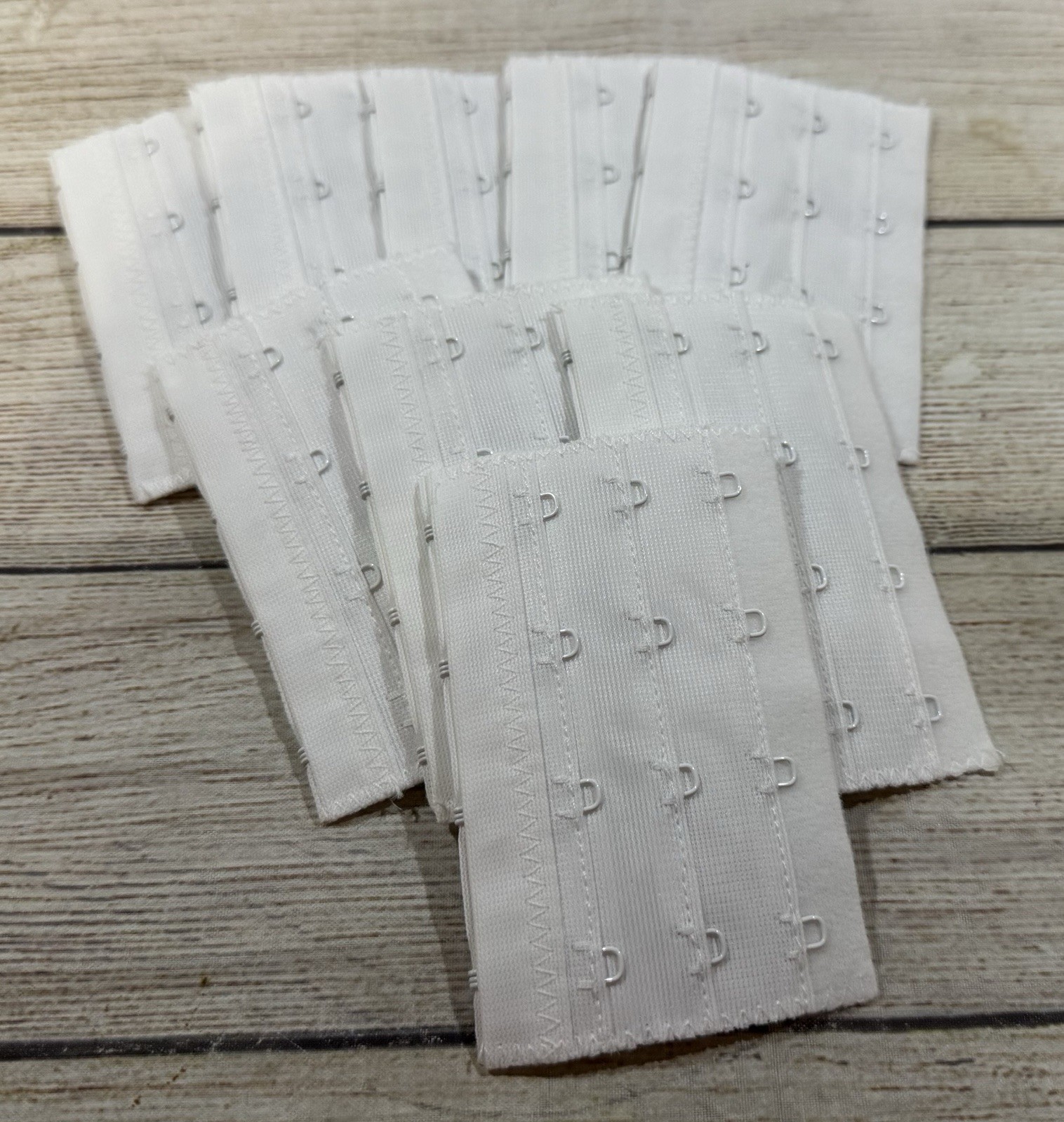 Lot of 9 Vintage 4 Hook 4″ Bra Extenders White Lady Colesce Cameo Couture GTubB6