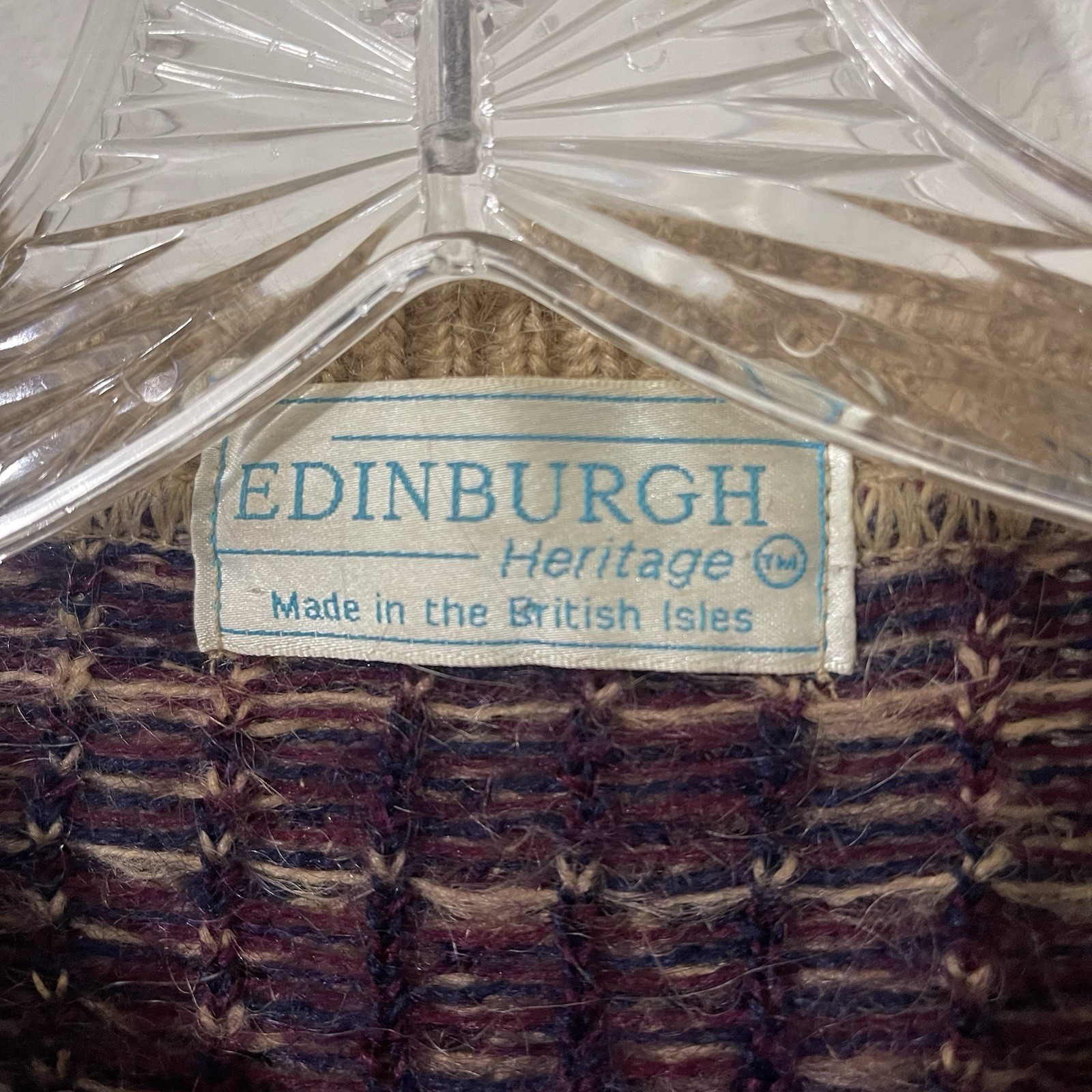 Vtg Edinburgh Heritage British Isles Men’s Cardigan M Multi Color Plaid Mohair