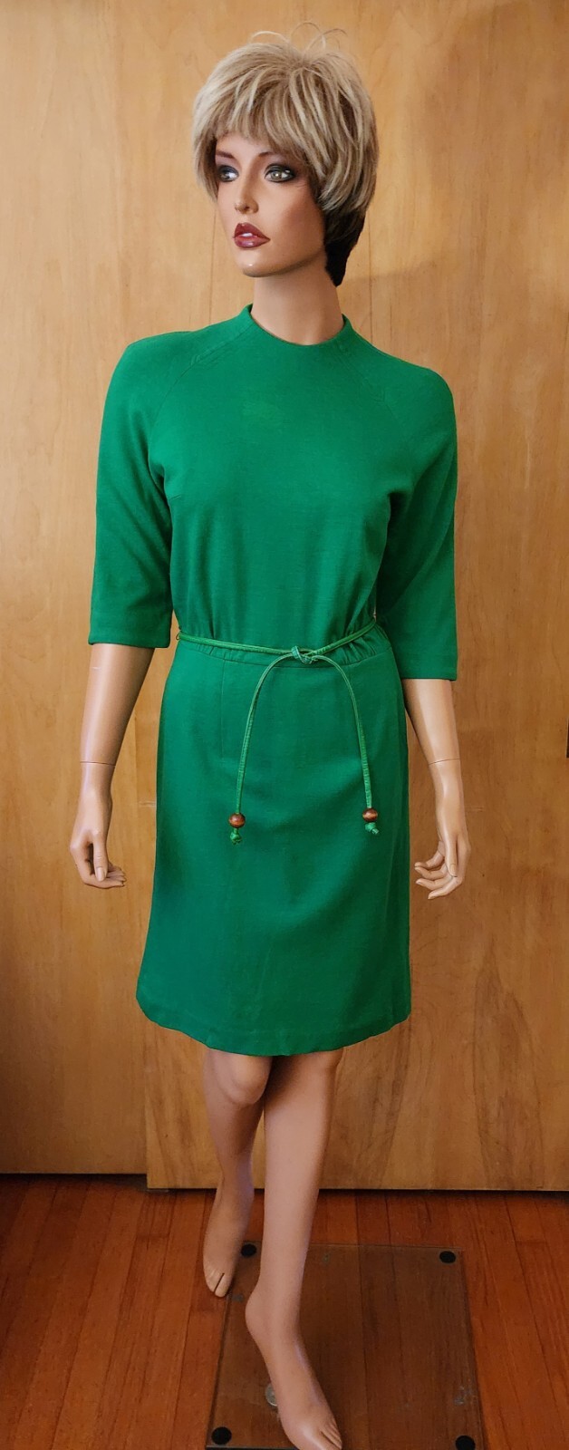 WOMEN’S VINTAGE 50’S ERA GAY GIBSON GREEN DRESS Refer To Measurements