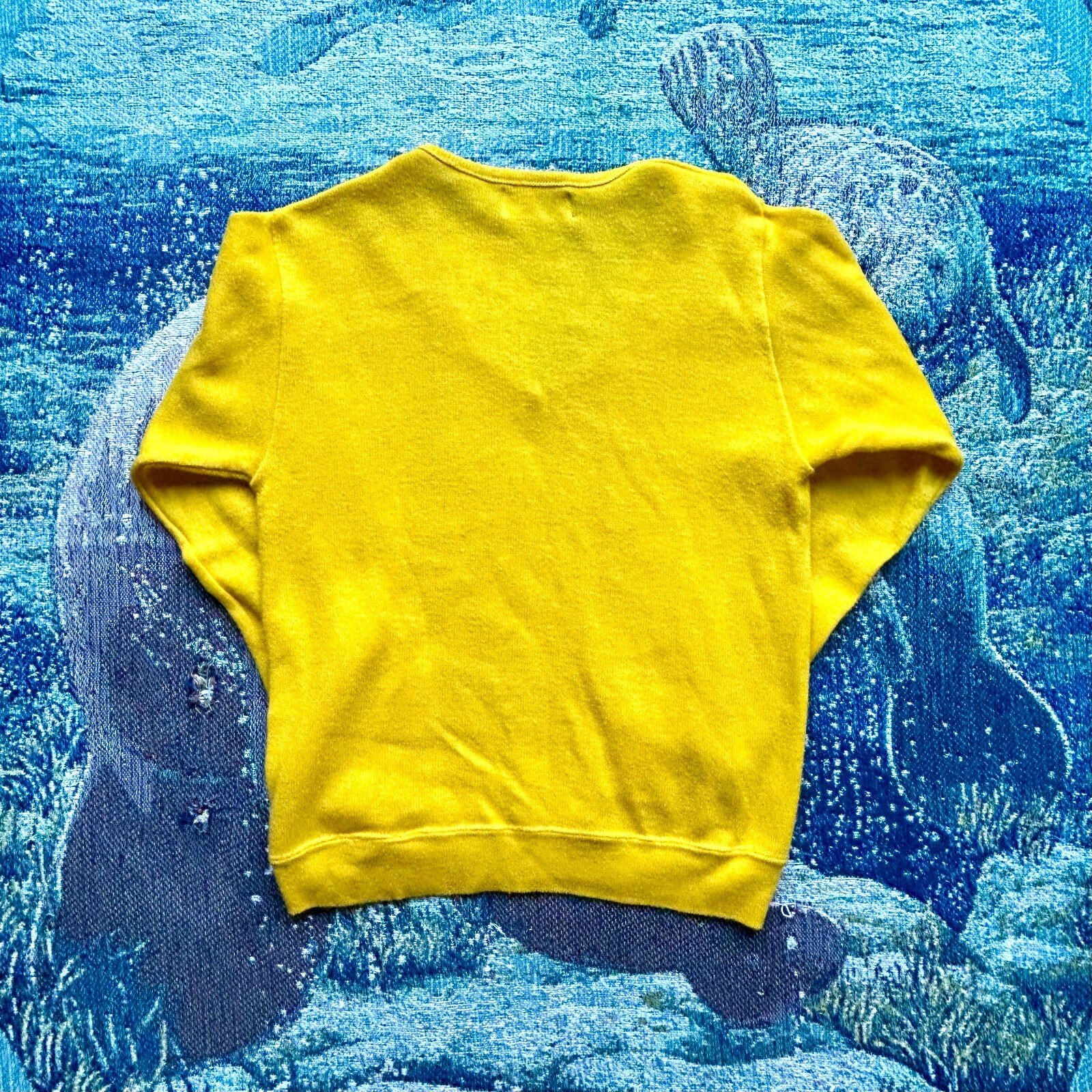 Vintage 60s High School Varsity Band V Neck Sweater Creslan and Rayon