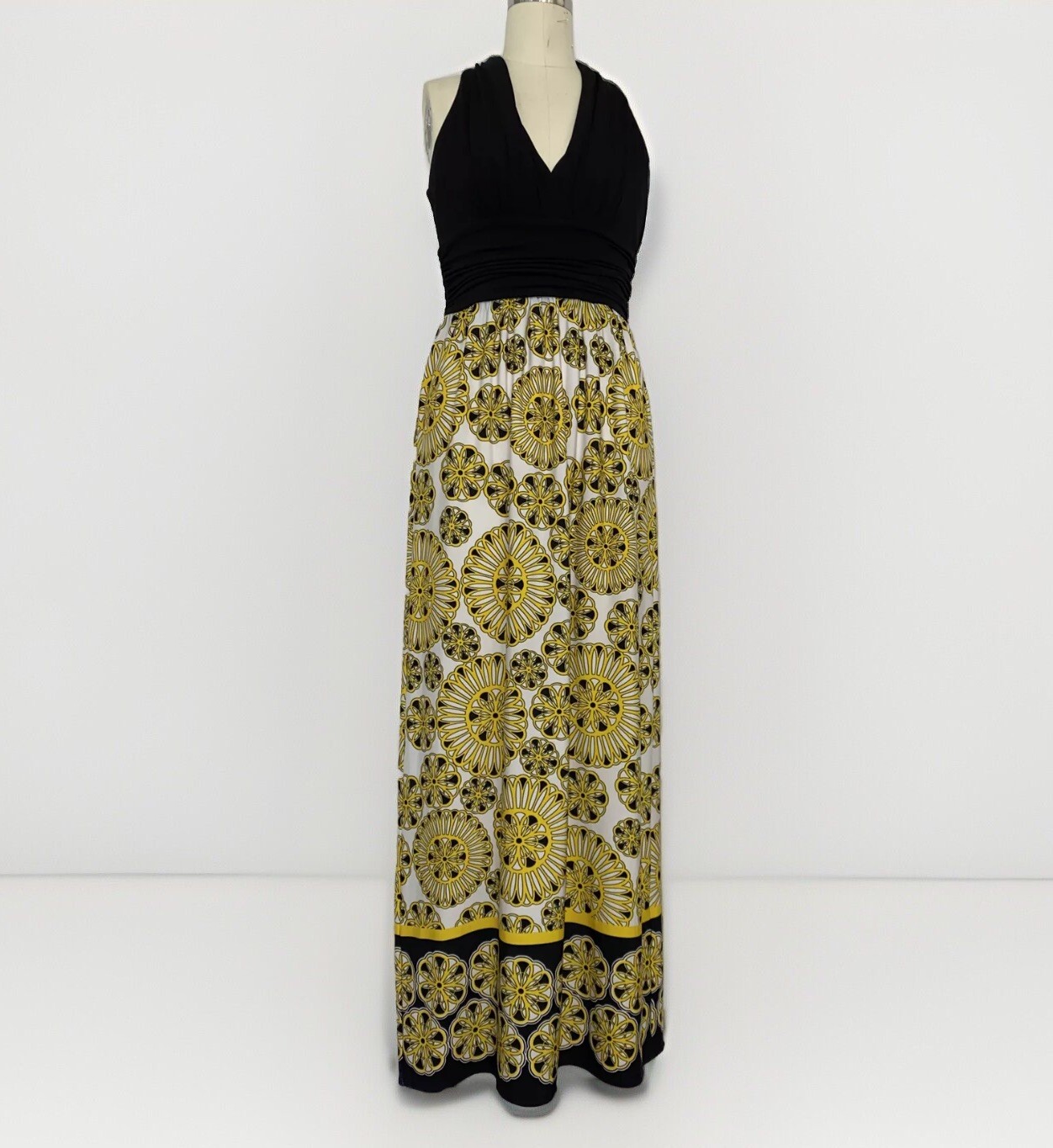 Vintage London Times 60s mod sleeveless maxi dress 6 psychedelic Lounge Singer