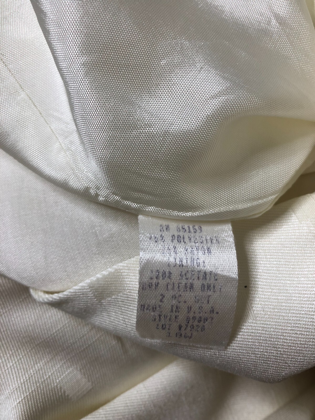 Vintage Chad Stevens Ltd Skirt Suit Ivory Cream Jacquard Mother of Pearl Plus 18