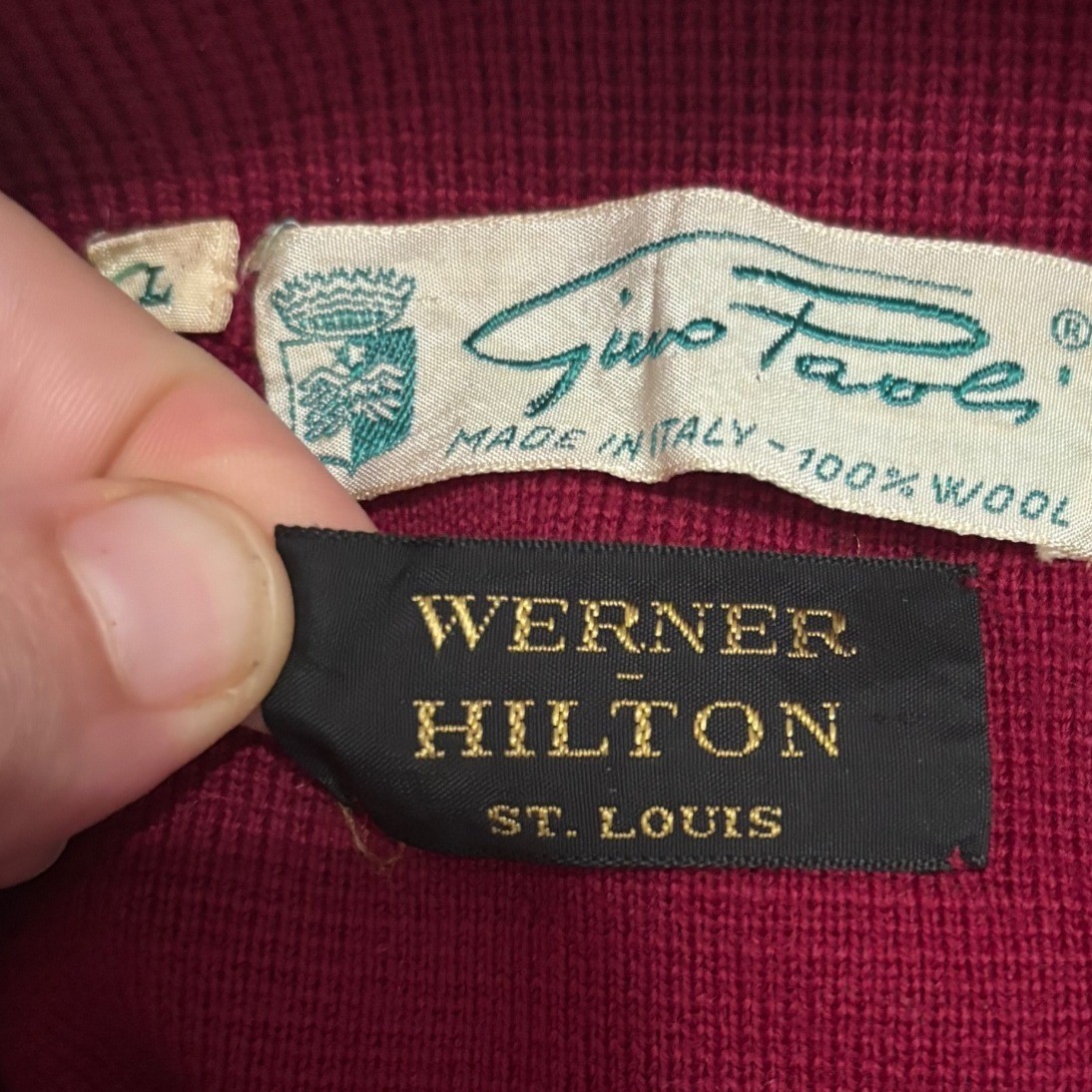 Vintage Erner Gino Paoli Knit Blazer Jacket Womens Large Flaw Read