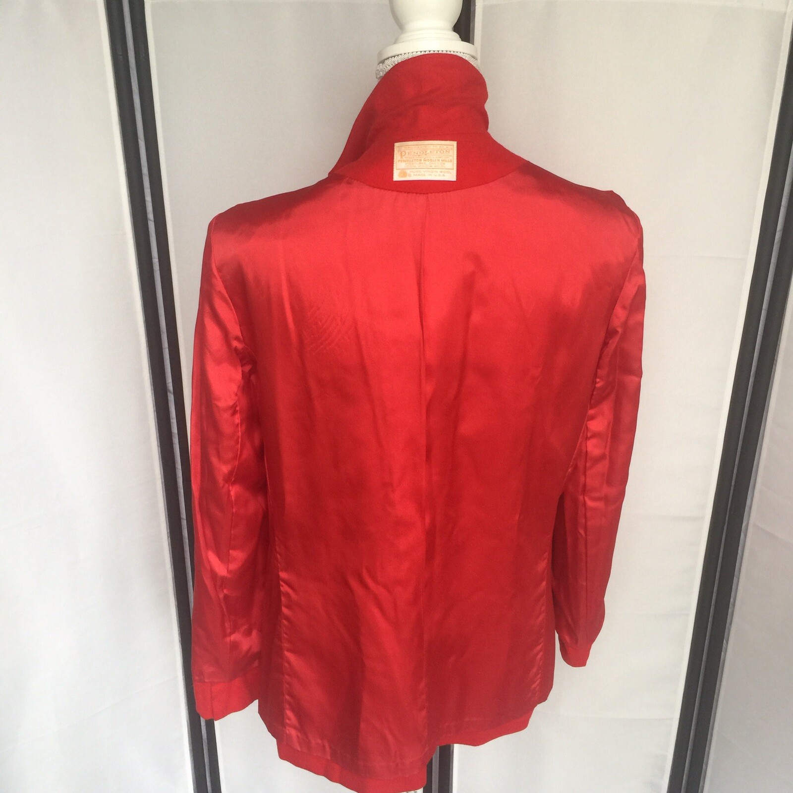 Pendleton Womens M-L Vintage 70s Blazer All Red Fully Lined See Measurements