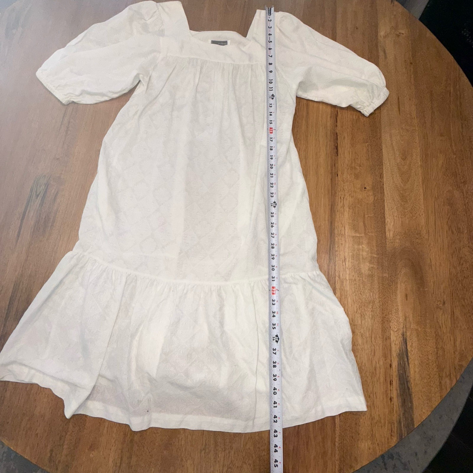 Vintage 80s White Prairie Dress Boho Farmhouse Lace Soft Girl Medium Periphery