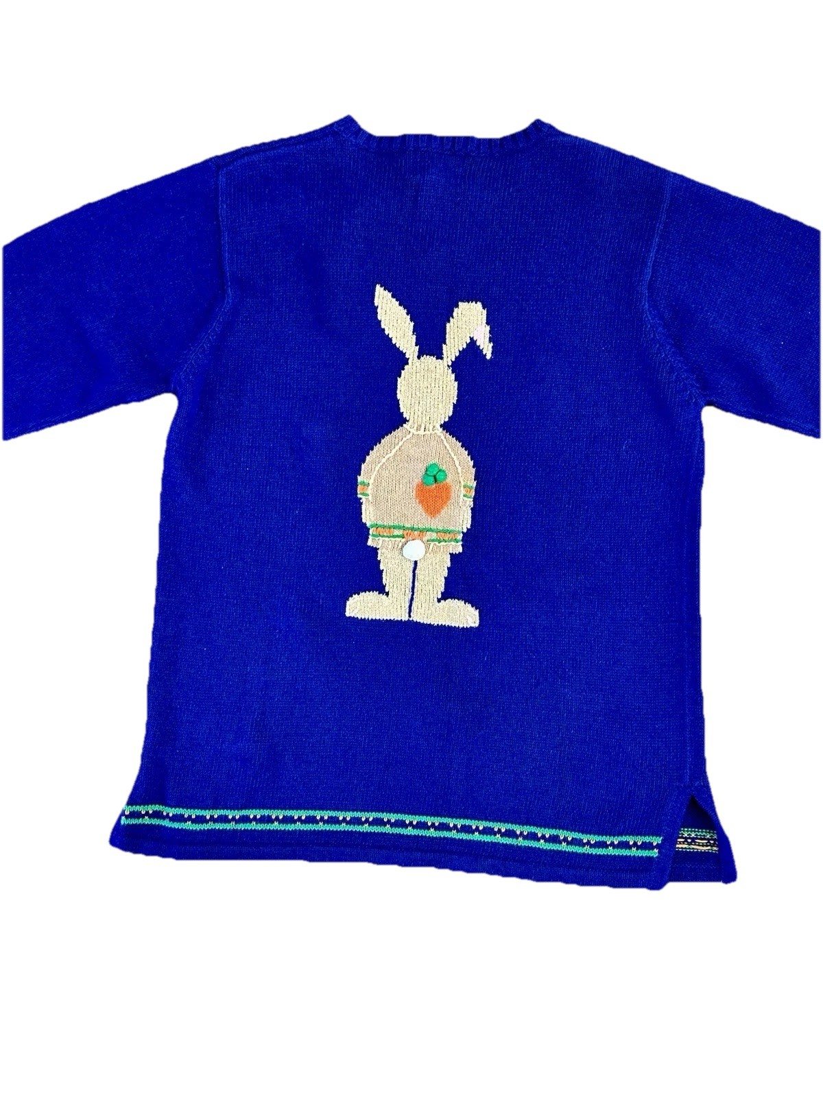Vintage Sweater NWT Bunny Rabbit Large Grandmacore Grannycore Quaker Factory