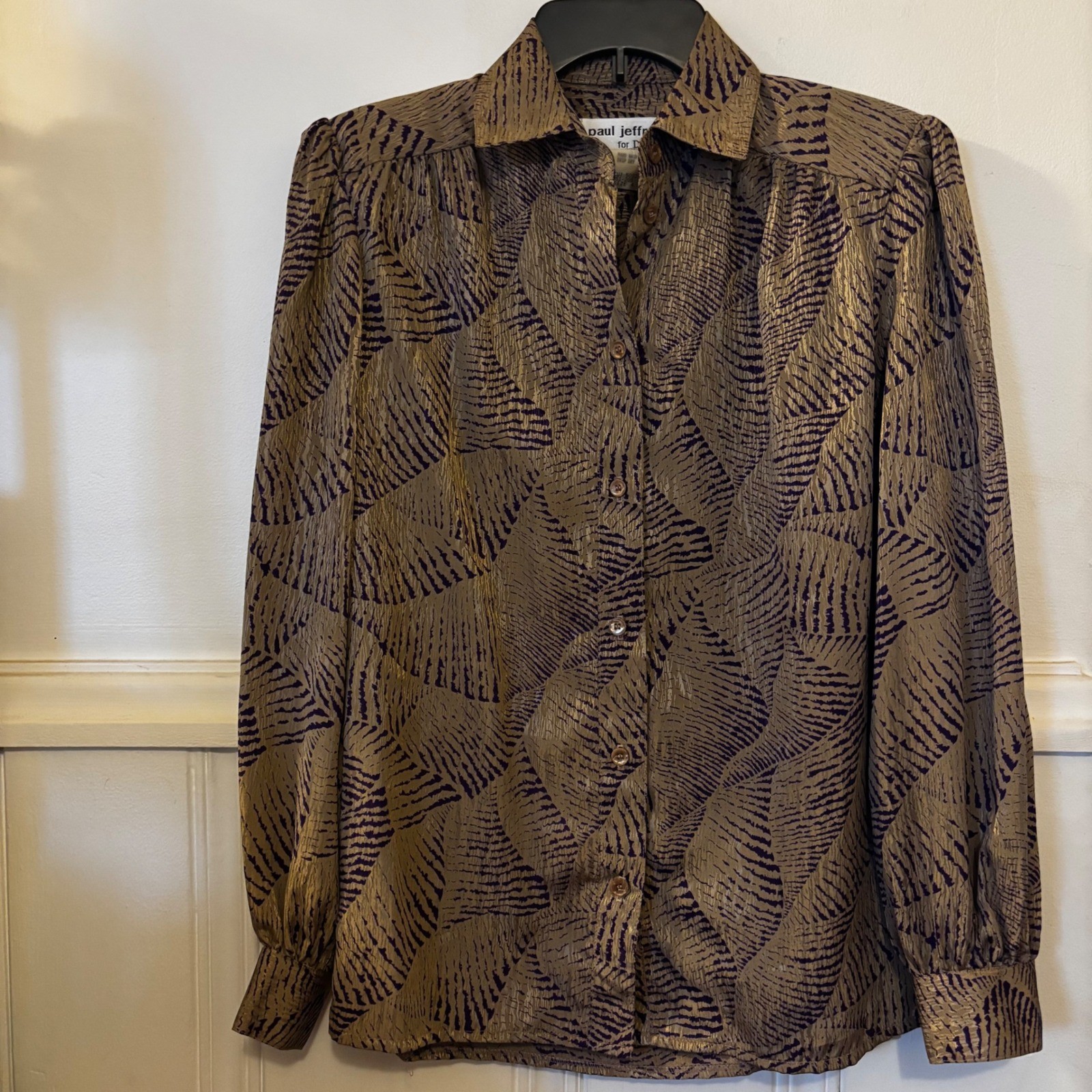 Paul Jeffrey Da-Rue Women’s Vintage Shirt 4 Animal Print Button Down